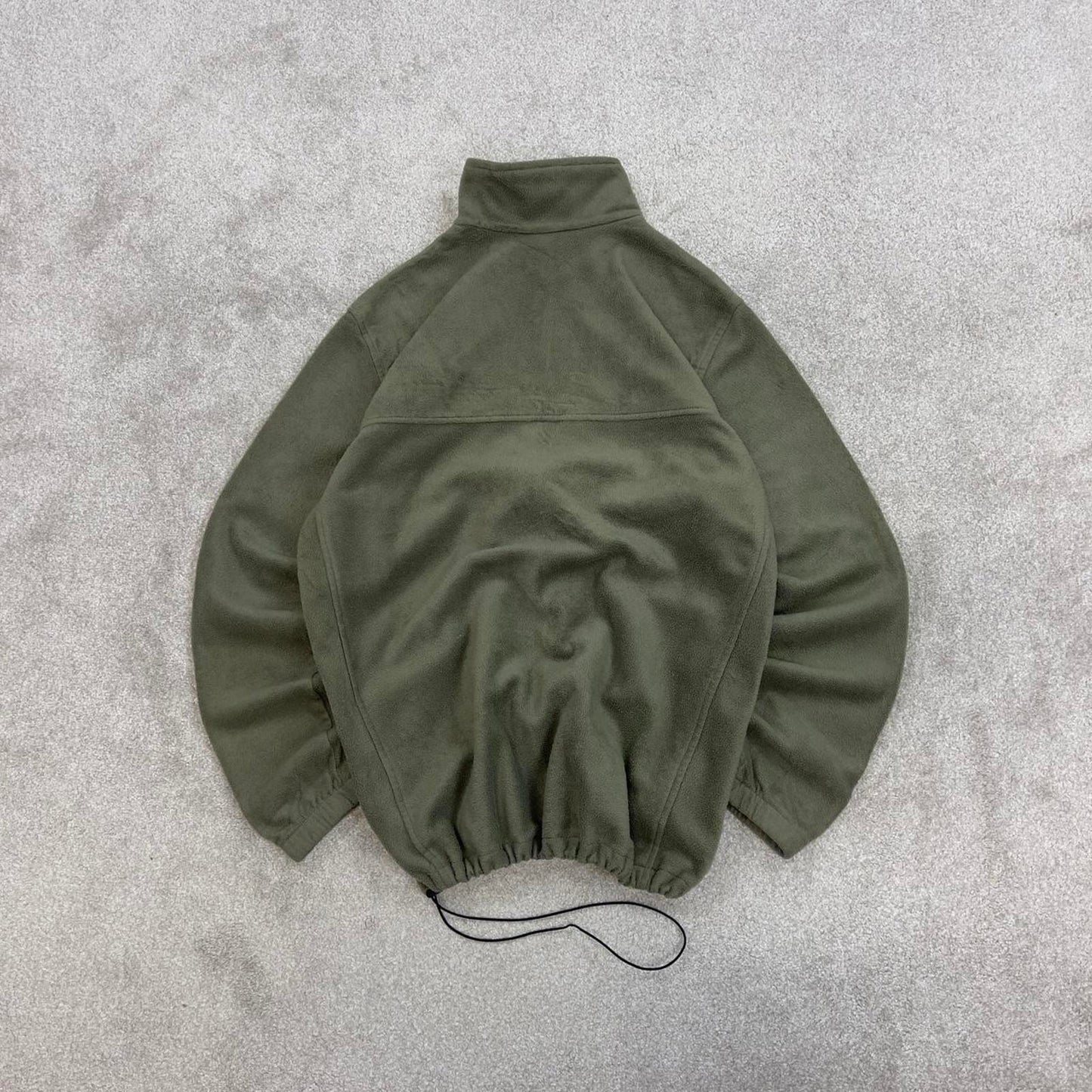 Khaki Columbia technical zip up fleece Large y2k style autumn adjustable waist