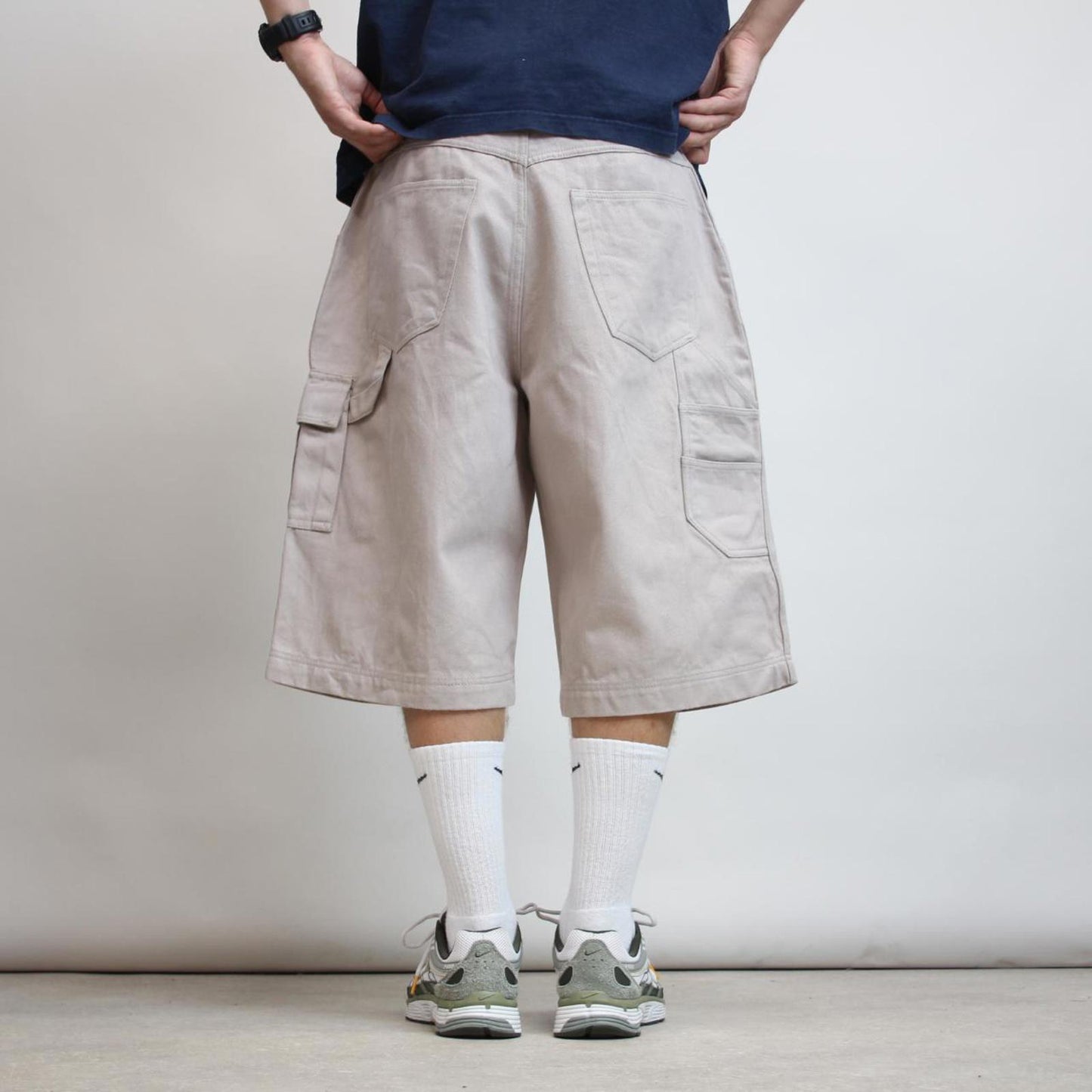 Baggy FUBU carpenter jorts W36 wide leg 90s style denim skater Y2K
