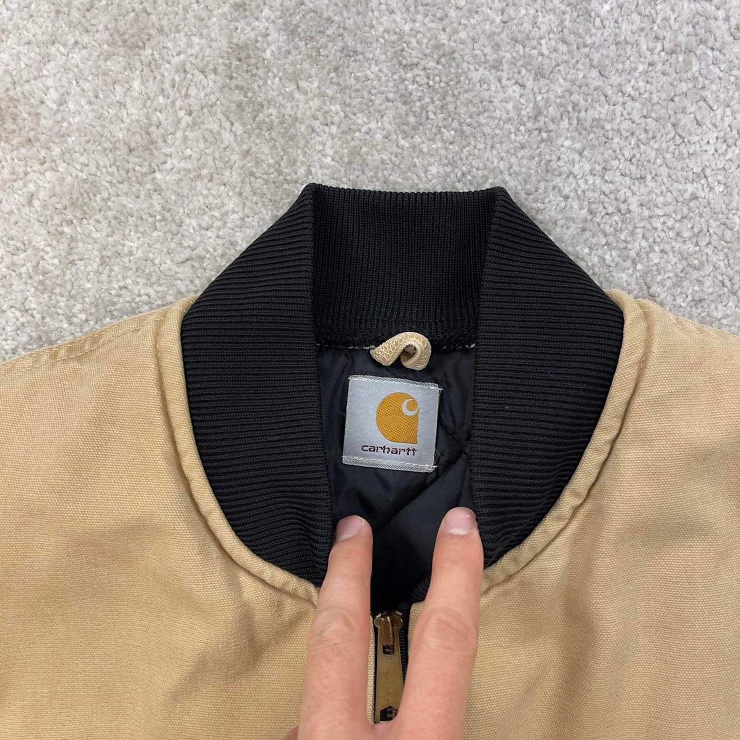 Vintage cream Carhartt gilet X-Large canvas technical vest 90s skater style workwear