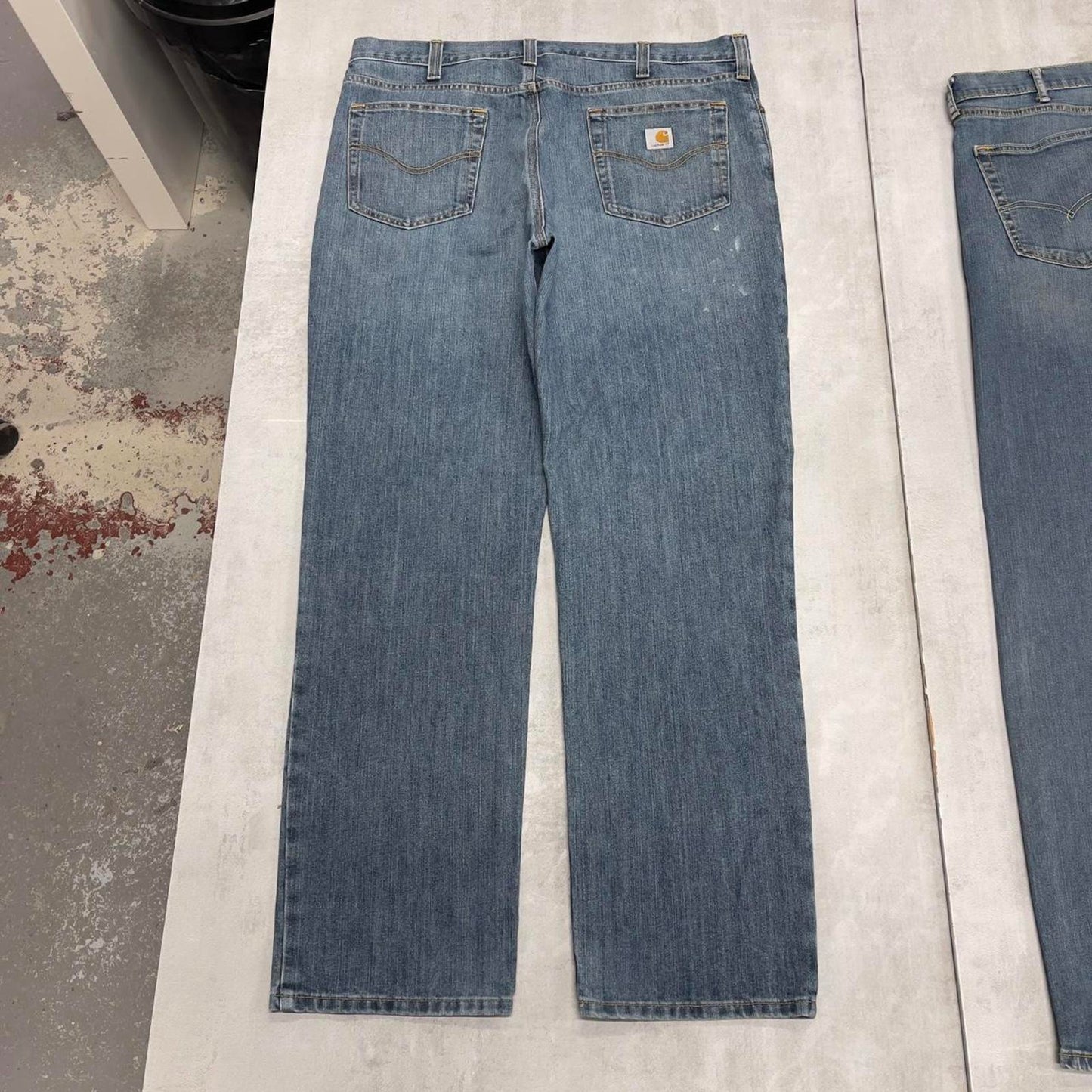 Mens Carhartt jeans W38 L32 blue loose 90s style skater work jeans