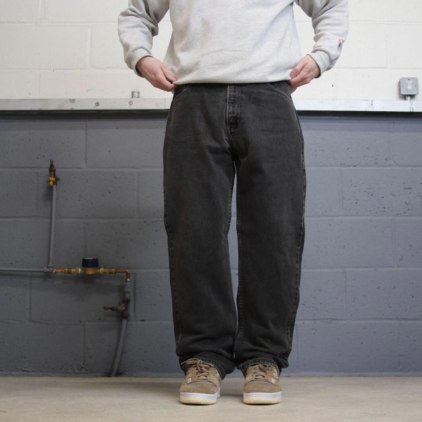 Vintage y2k Levis 505 jeans black Casual style 5 pocket loose straight leg denim pants