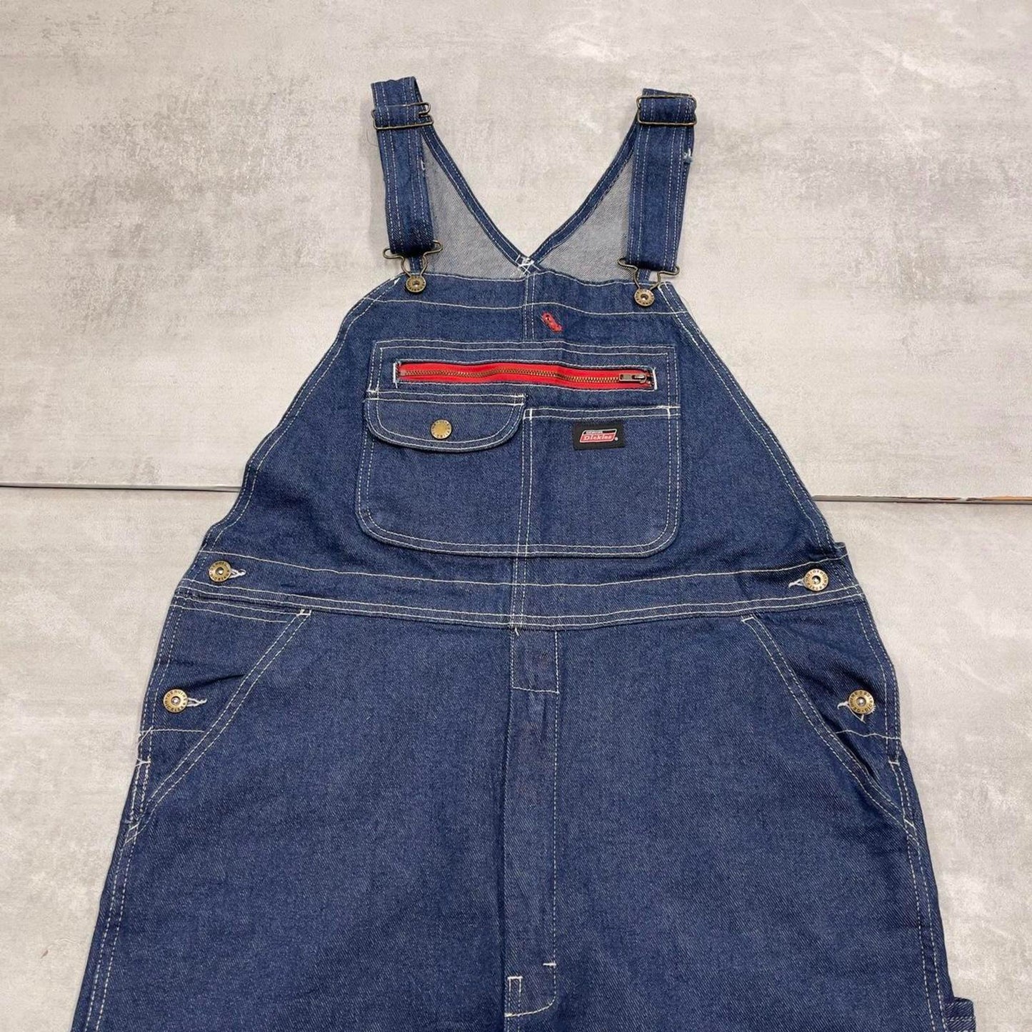 Dickies dungarees W38L33 USA blue mens denim overalls