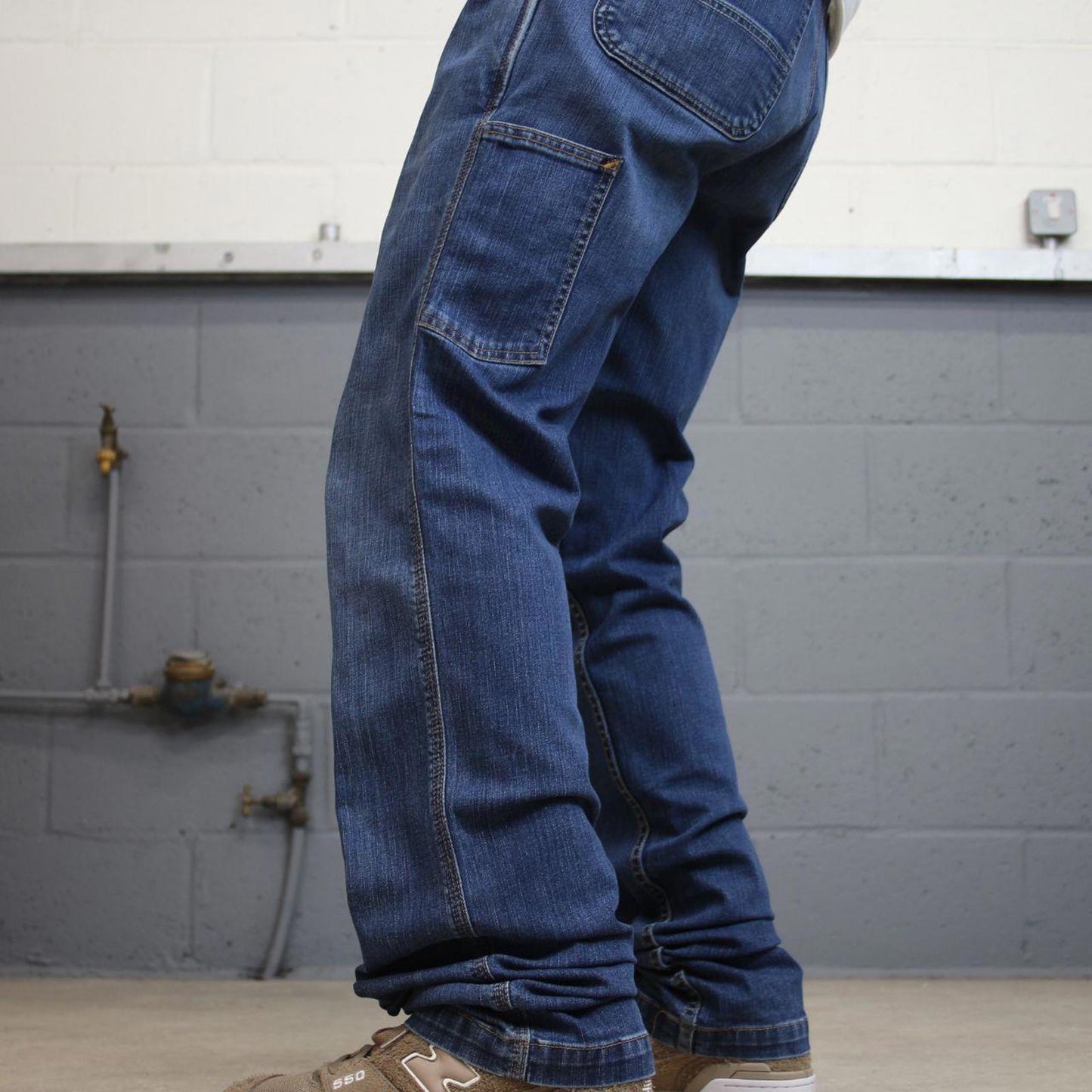 Mens Carhartt carpenter jeans W34L36 blue denim relaxed 90s style cargos