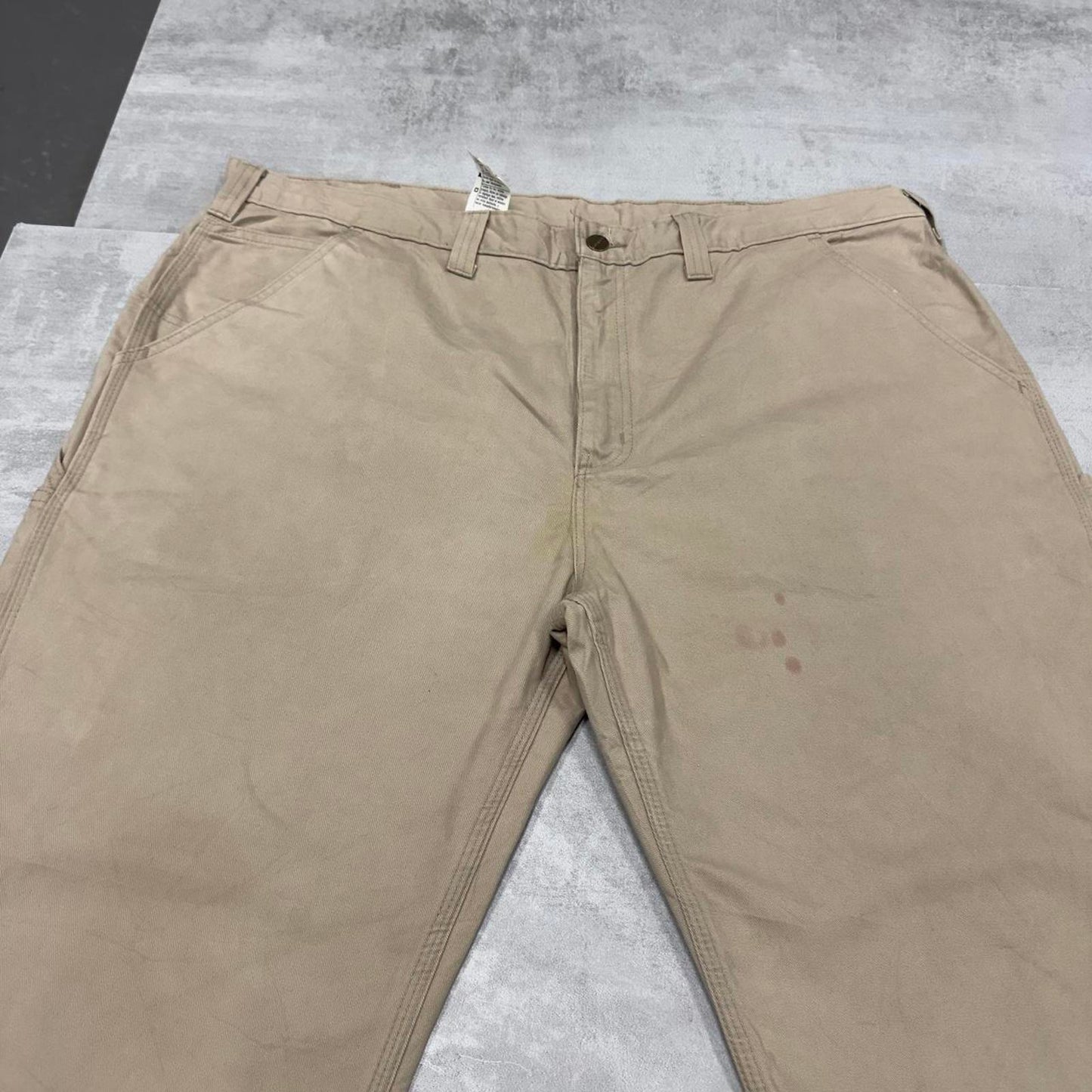 Beige Carhartt carpenter trousers W42L30