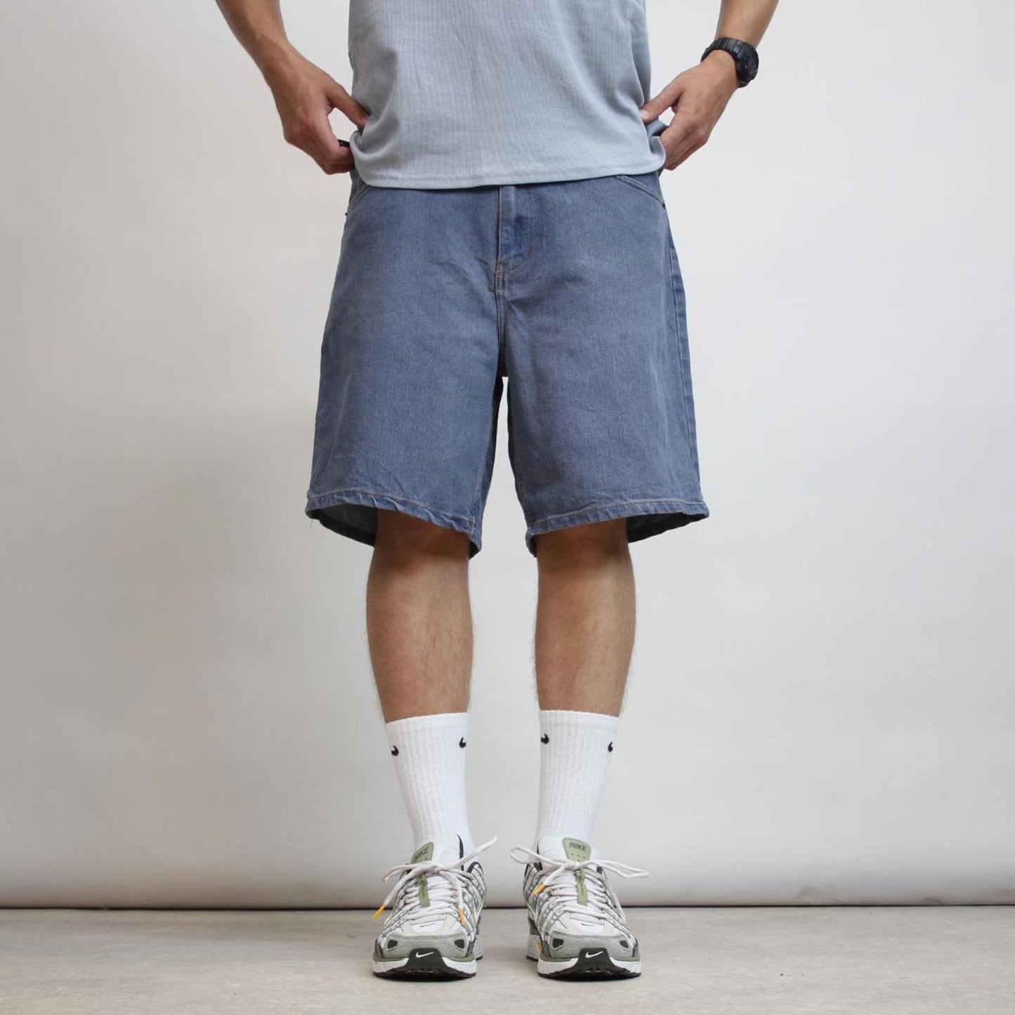 Mens blue Architect jean shorts W36