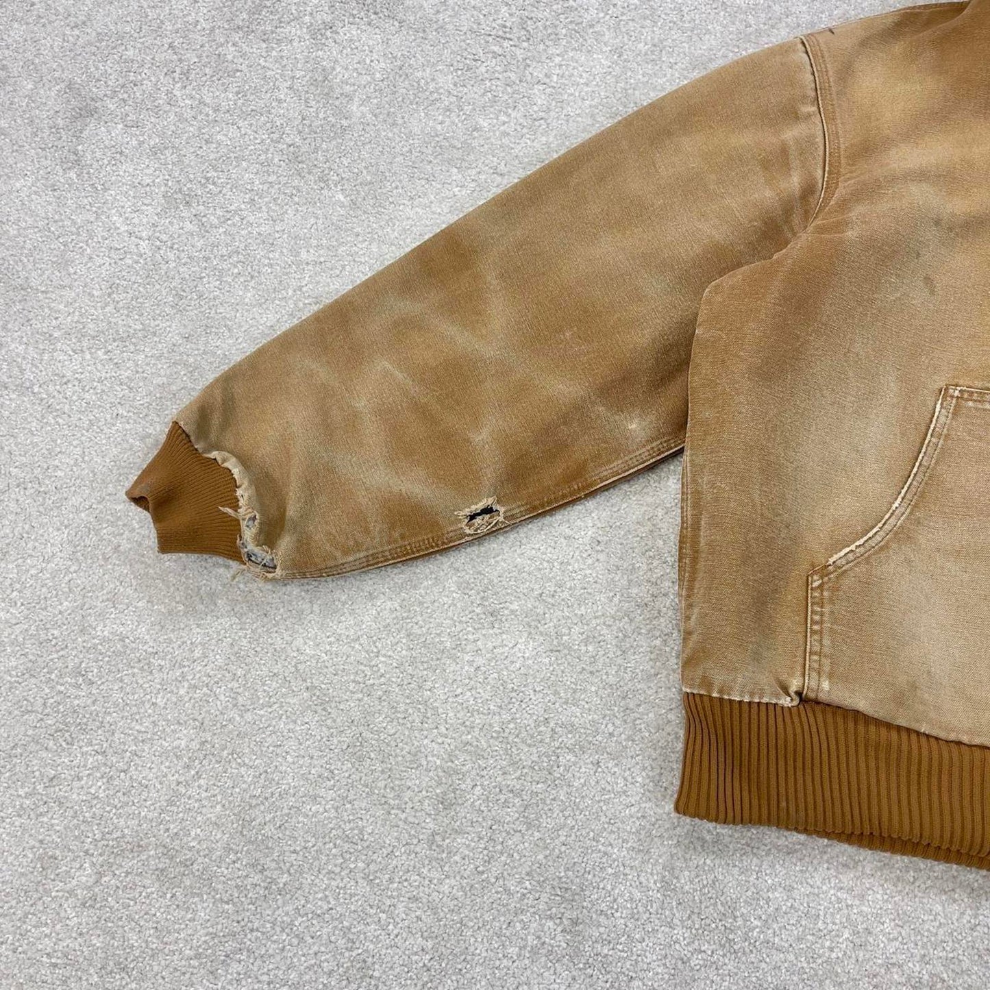 Vintage Carhartt hooded active jacket L canvas bomber