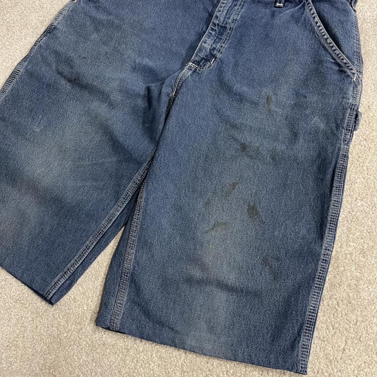 Carhartt denim shorts y2k carpenter faded blue Skater / surf style work jorts