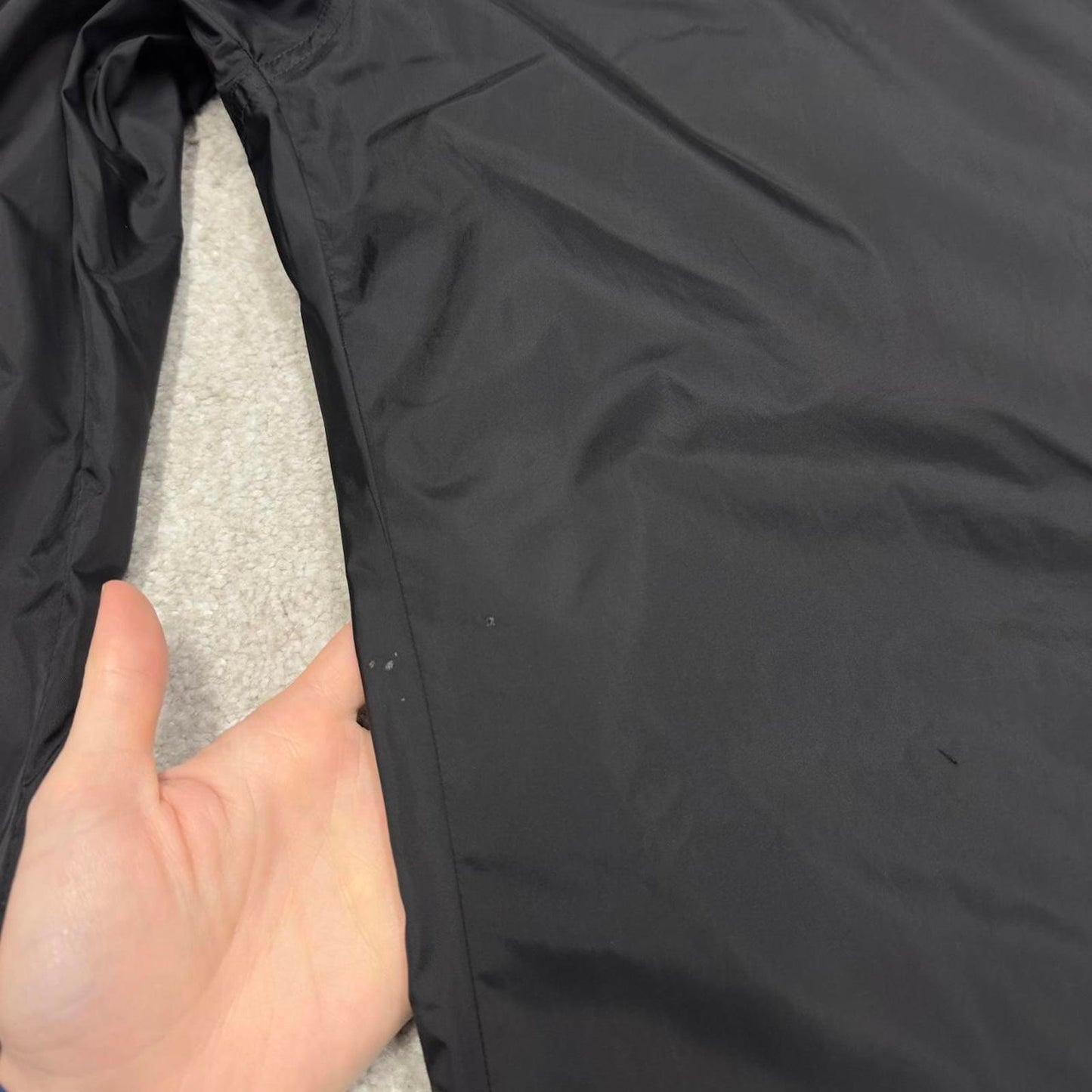 Black Adidas tracksuit bottoms Large y2k style sportswear track pants side stripe design