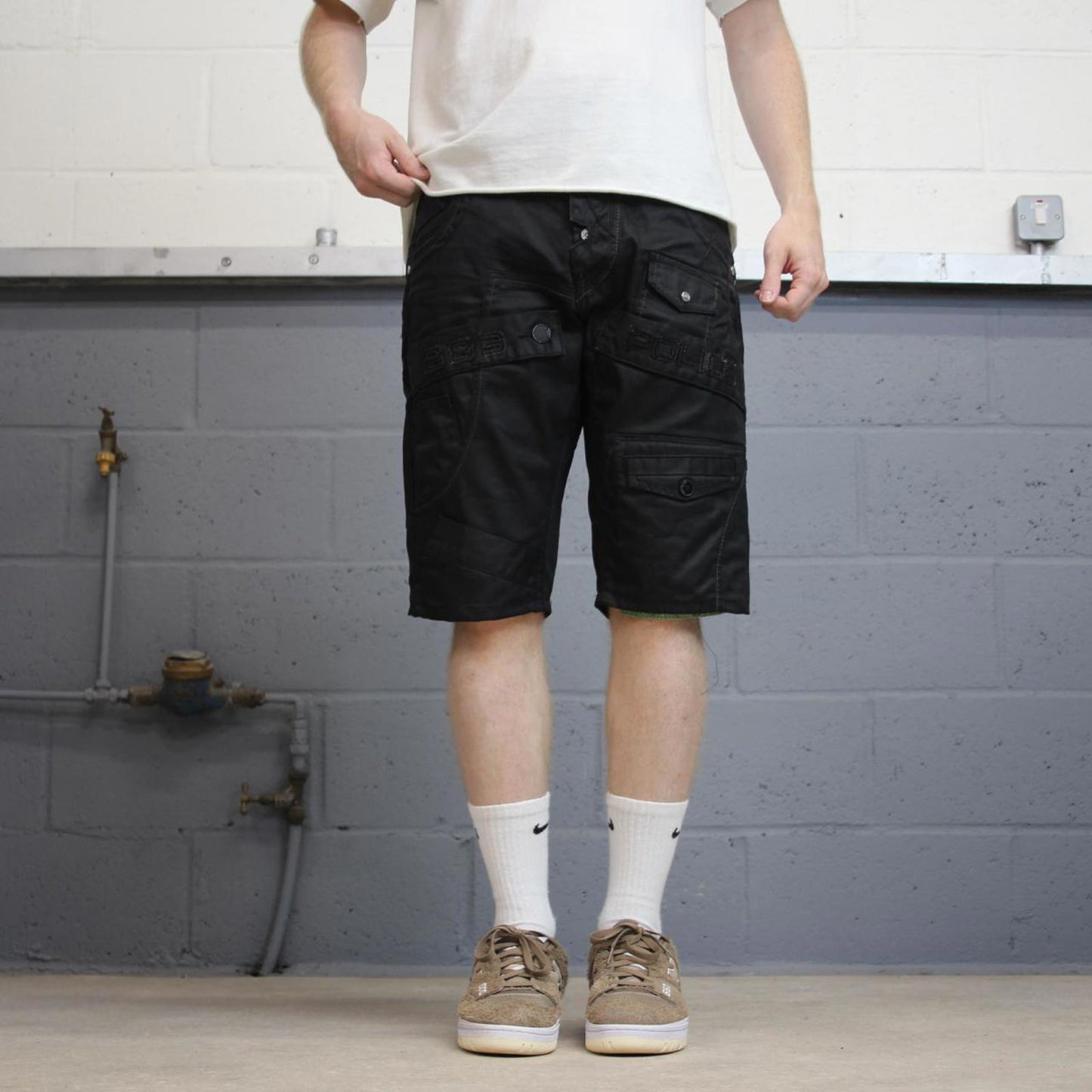 Black Police jorts W32