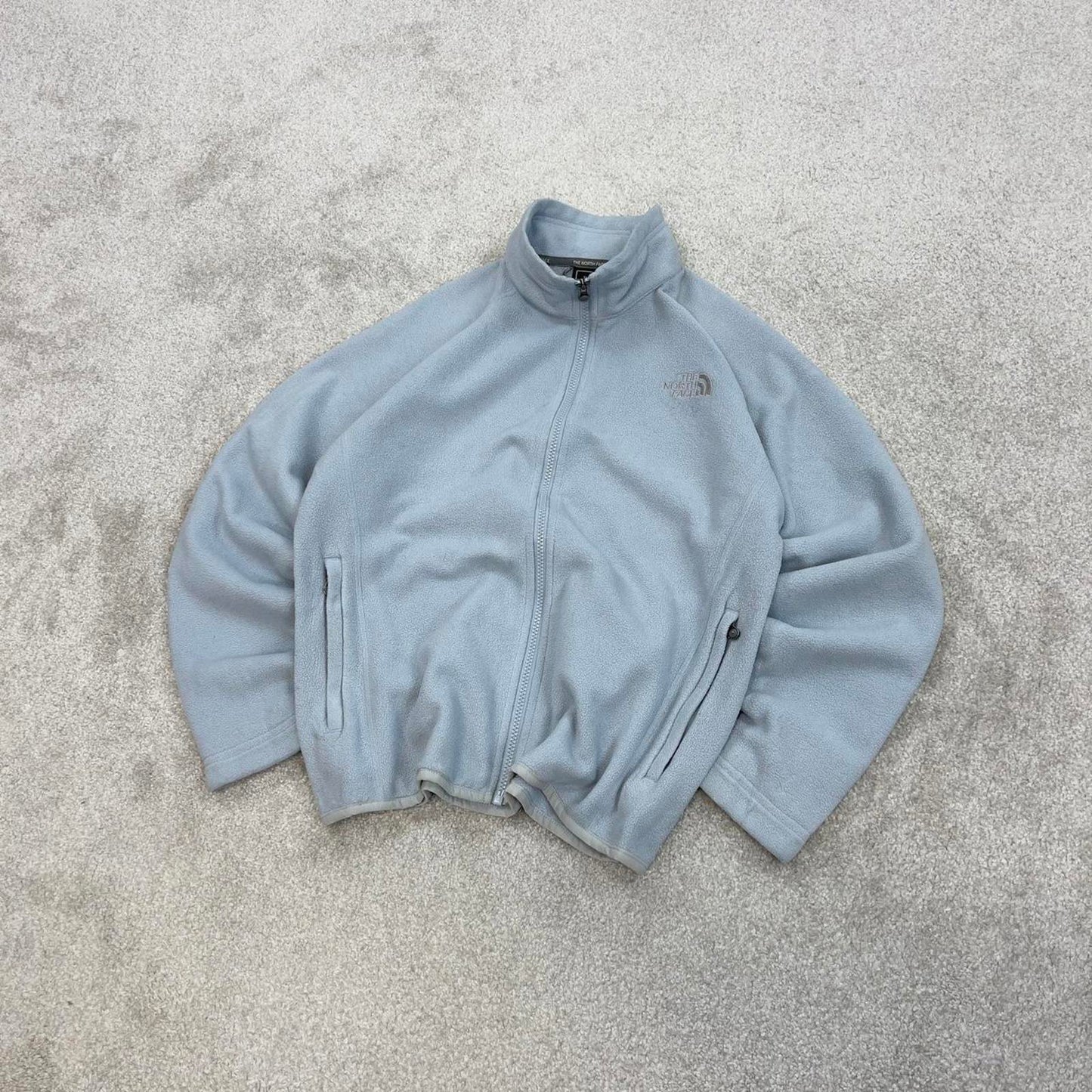 Blue North Face technical zip up fleece Small women's TNF y2k style autumn