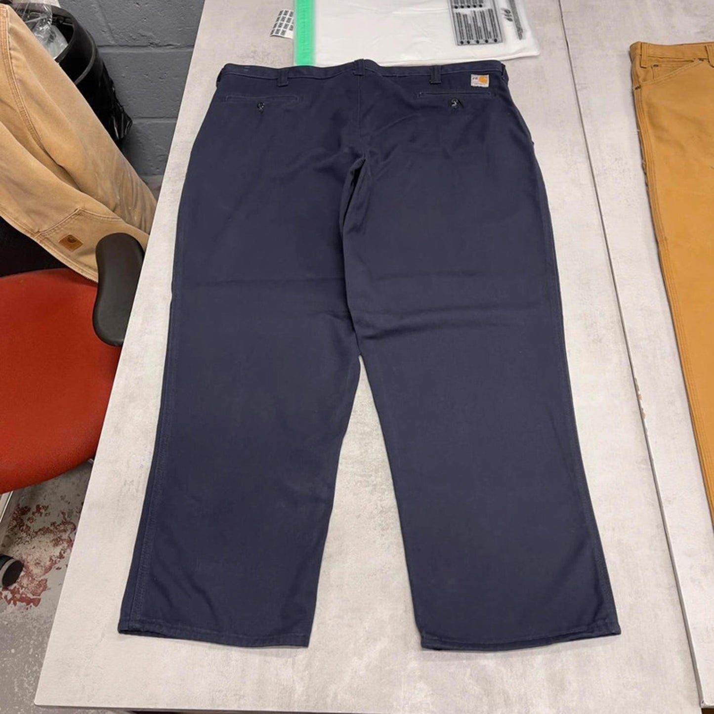 Navy Carhartt FR trousers W42 L30 navy loose 90s style skater pants