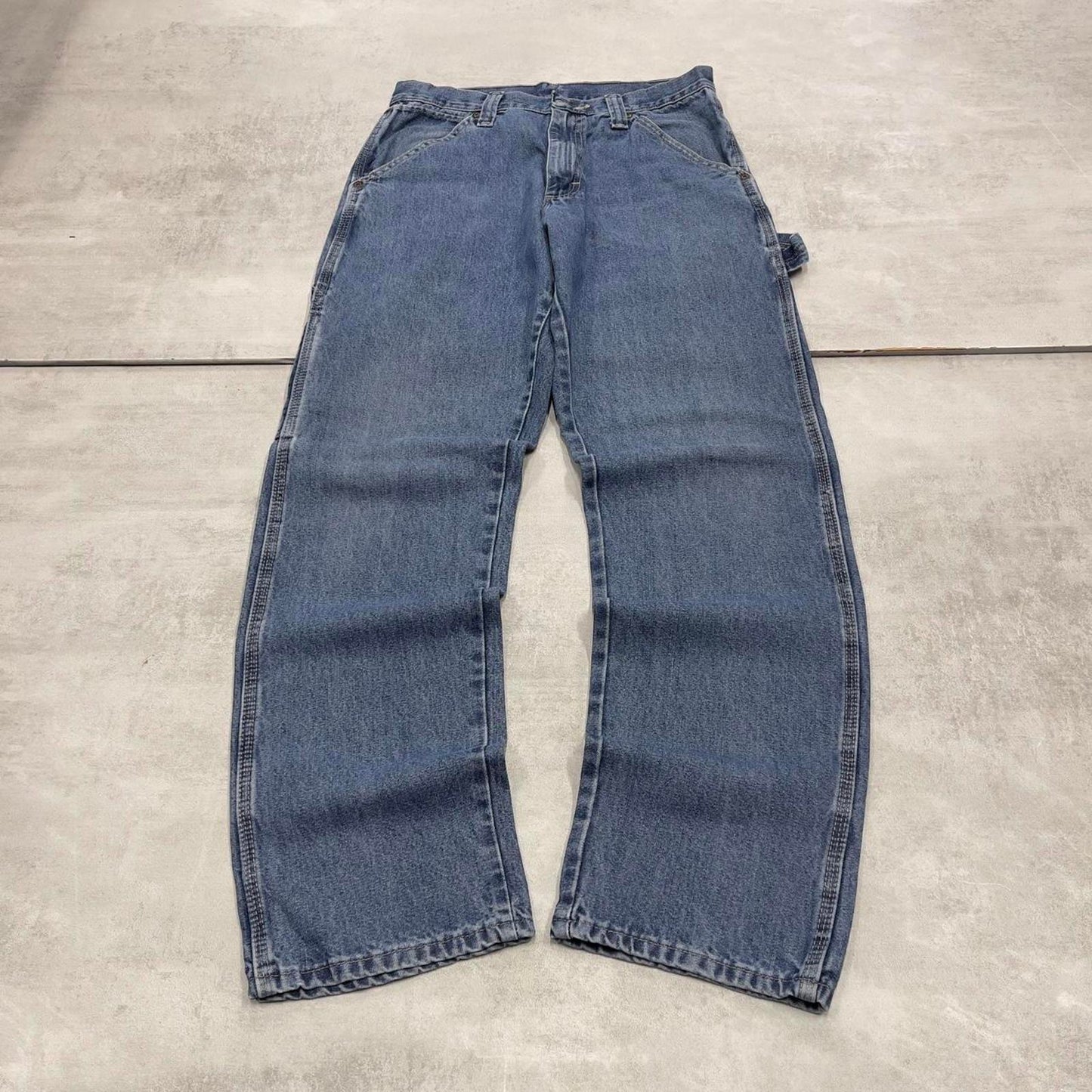 Blue Wrangler carpenter jeans W30L32 loose cargo skater style jeans
