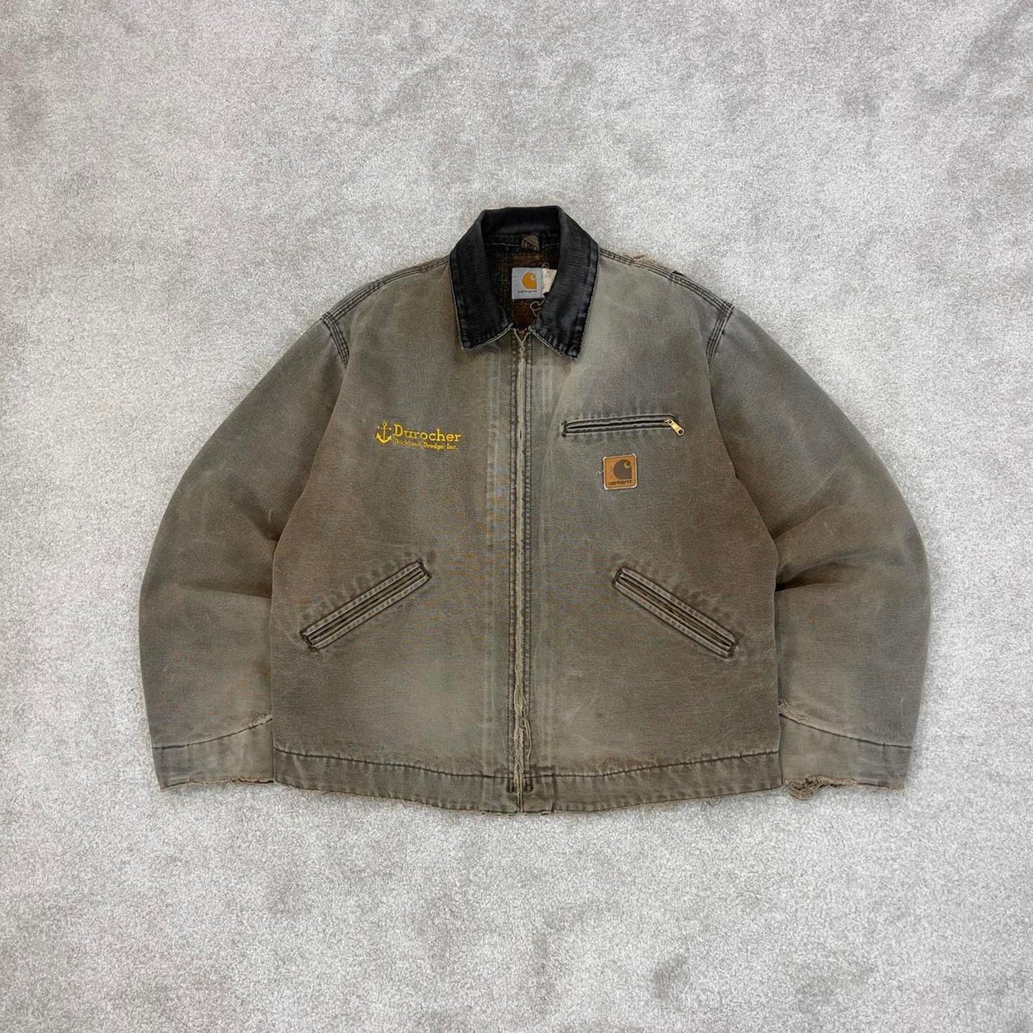 Vintage brown Carhartt Detroit jacket Large technical boxy cropped fit 90s skater style