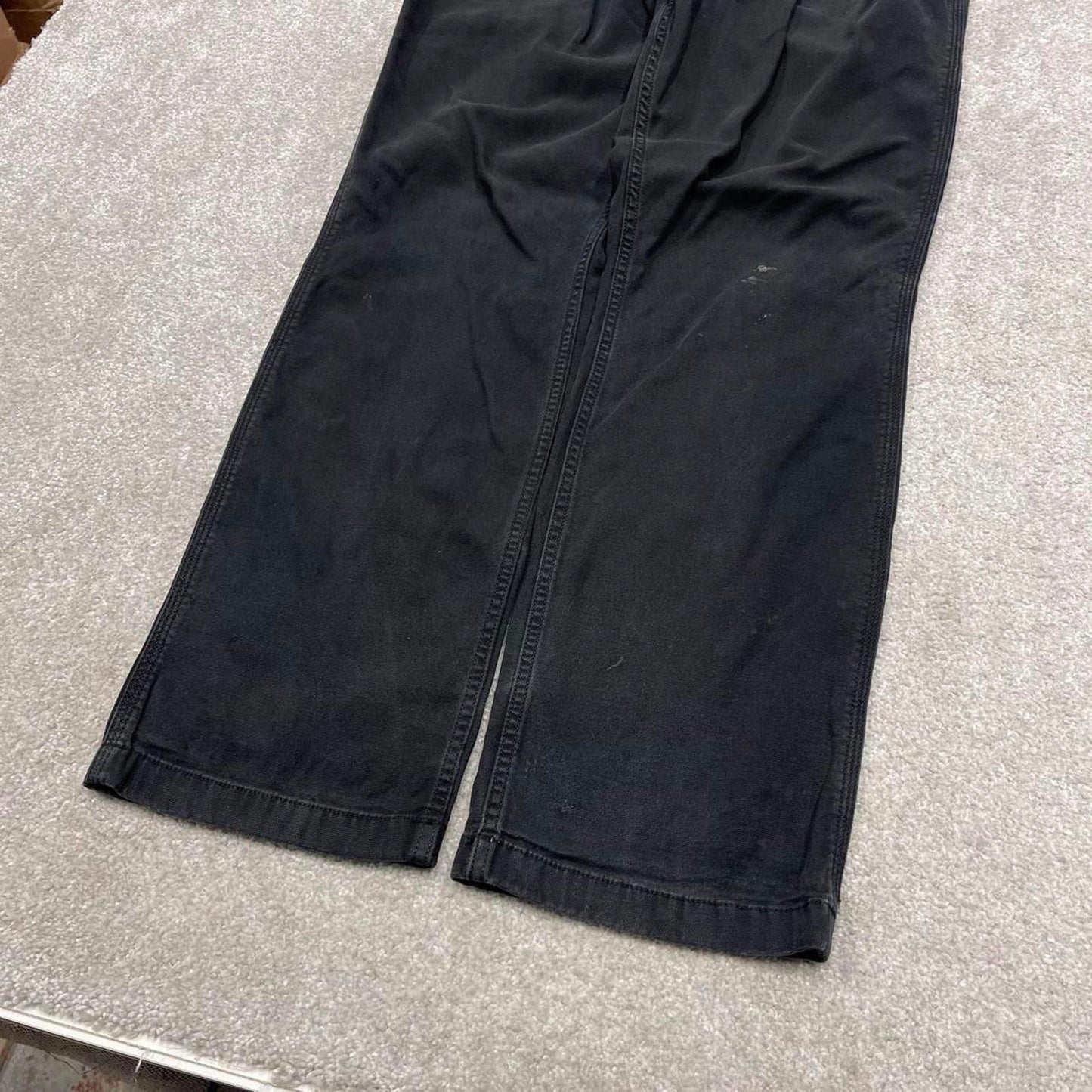 Y2K vintage carhartt carpenter pants black Relaxed fit canvasy skate style workwear cargo pants