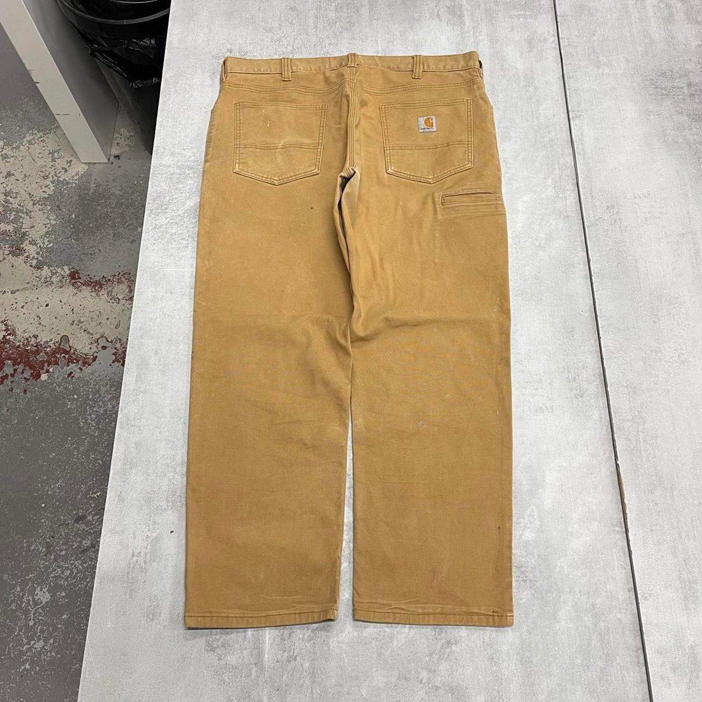 Carhartt carpenter pants W38L30 relaxed fit cargos faded tan