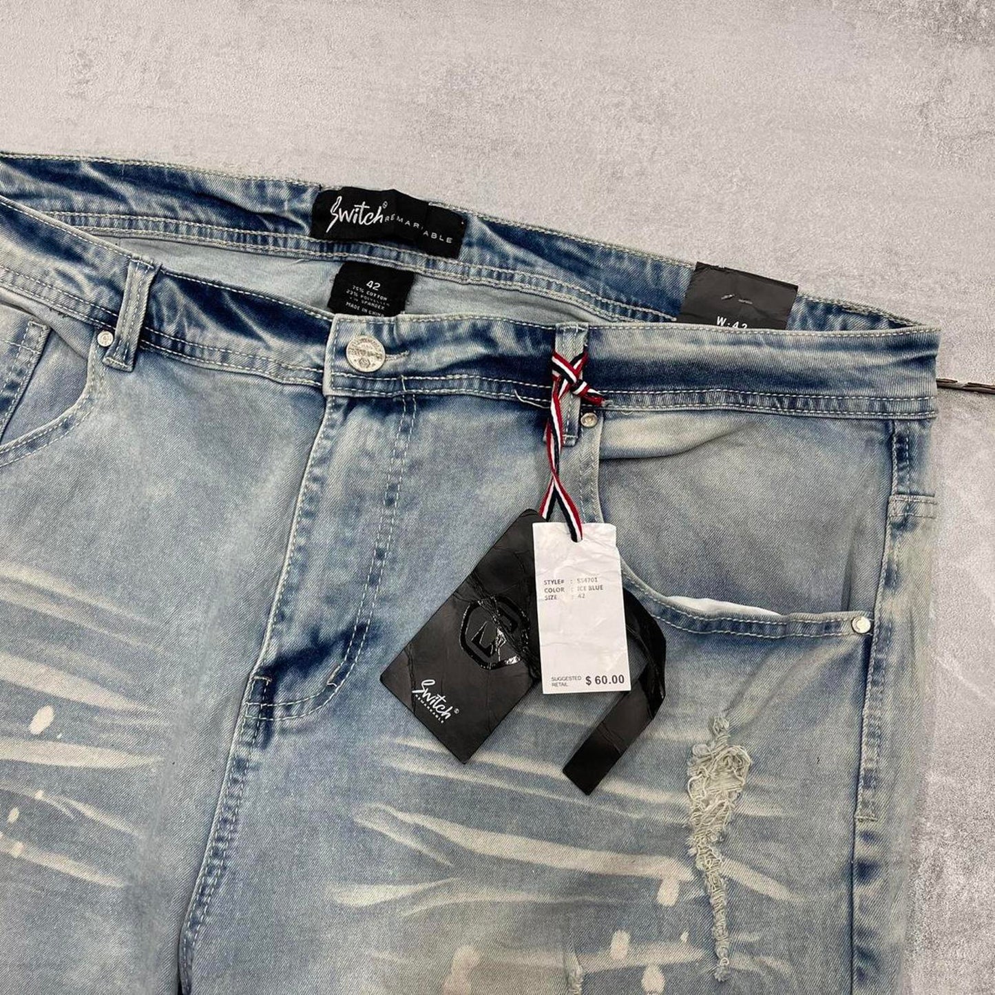 Blue Switch denim shorts W42