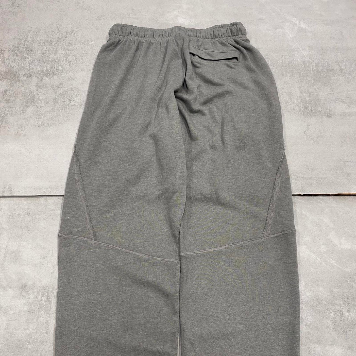 Grey Nike Trackies S y2k sportswear track pants print logo embroidered design