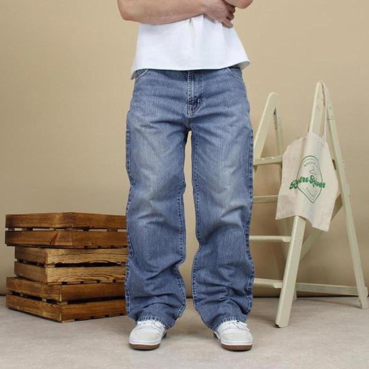 Blue embroidered Enyce jeans W38L33 y2k style stitch detailing denim