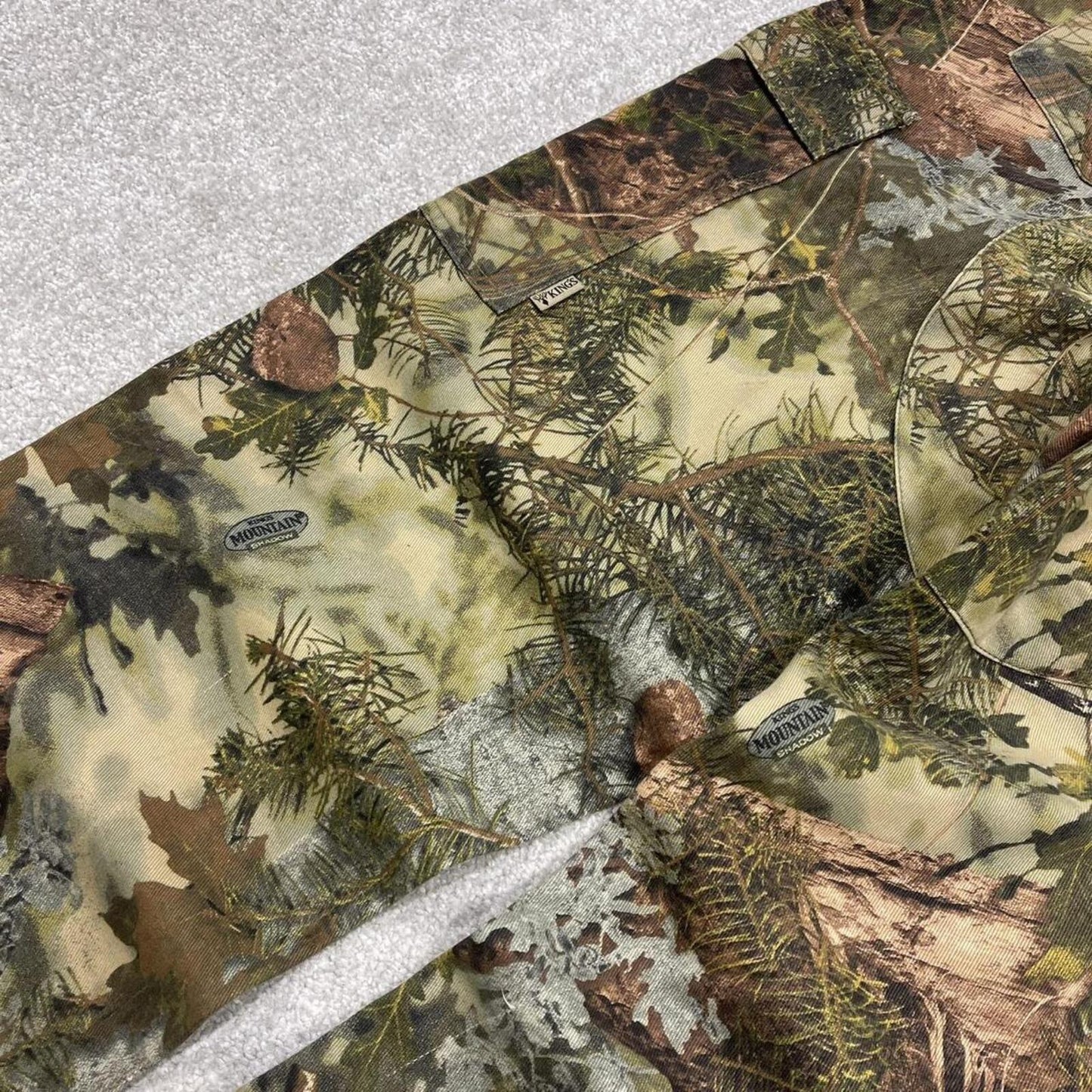 Baggy camo cargo pants wide leg green Loose floaty King's Camo tree camouflage cargos