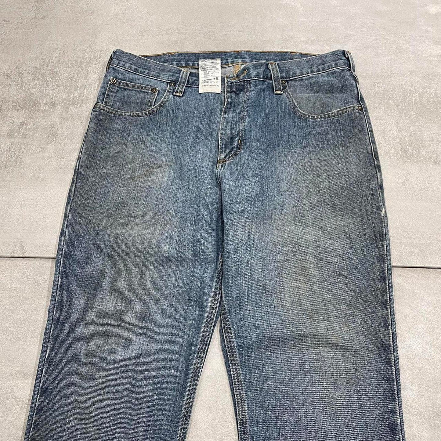 Blue Carhartt jeans W34L30 denim work 90s style skater jeans