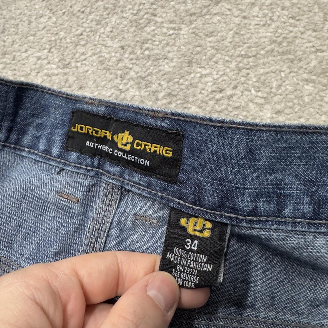 Jordan Craig long baggy denim shorts y2k blue Loose fit surf style summer festival jorts