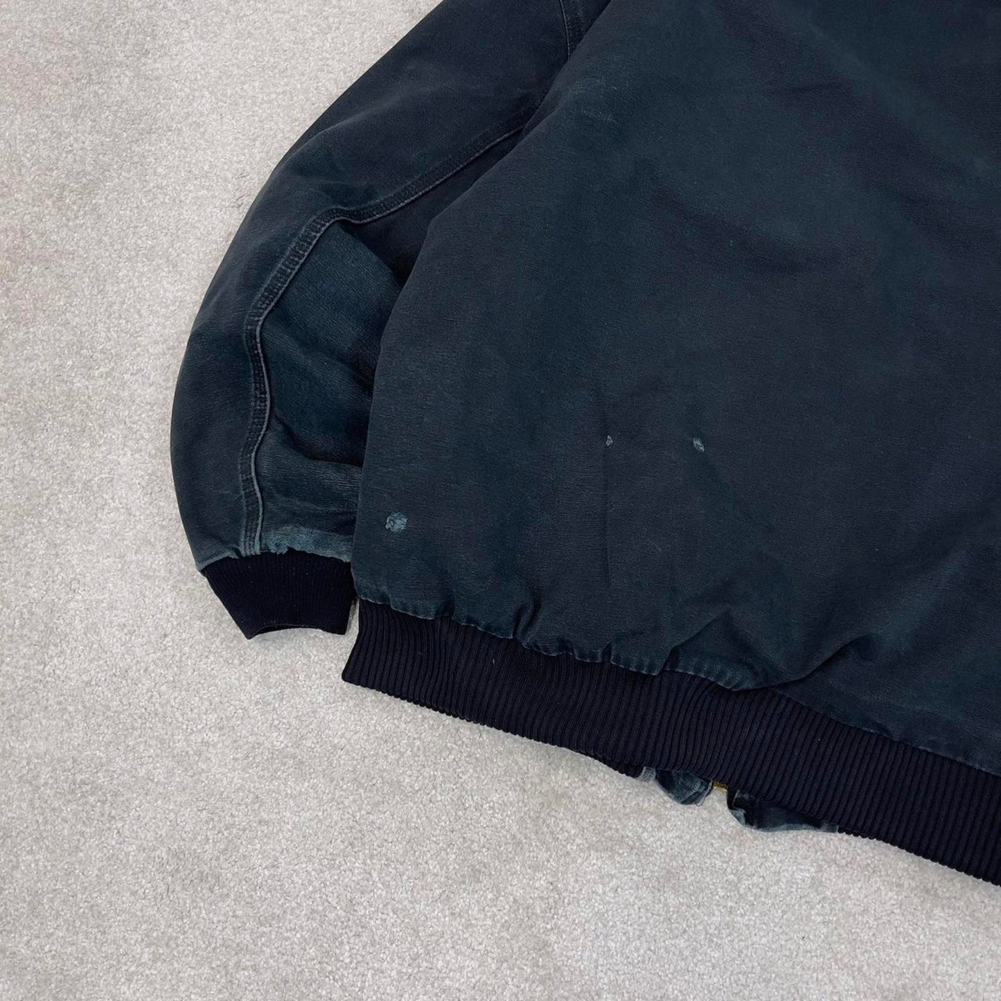 Vintage Black Carhartt hooded active jacket XL 90s style skater canvas bomber