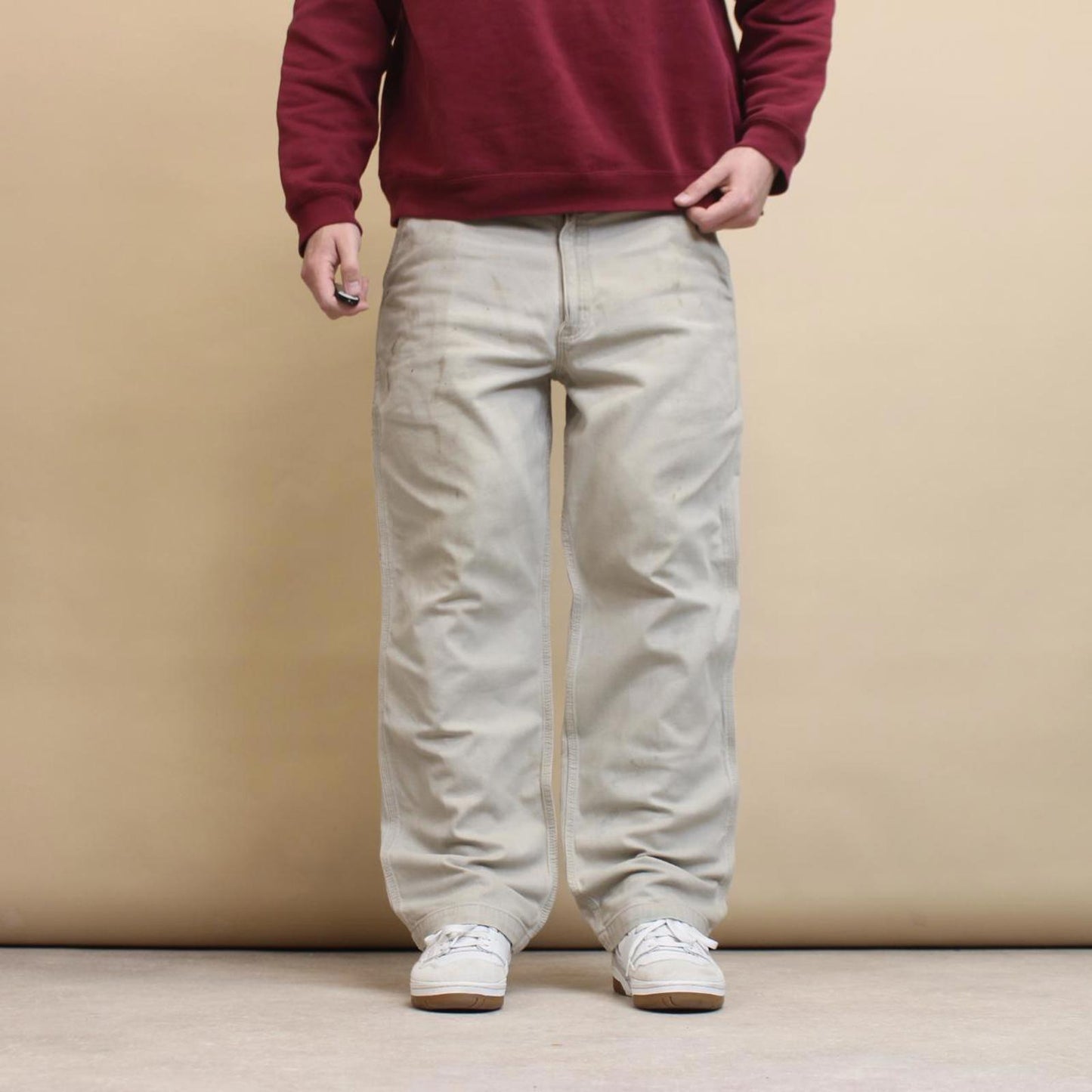Beige Carhartt Carpenter pants W40