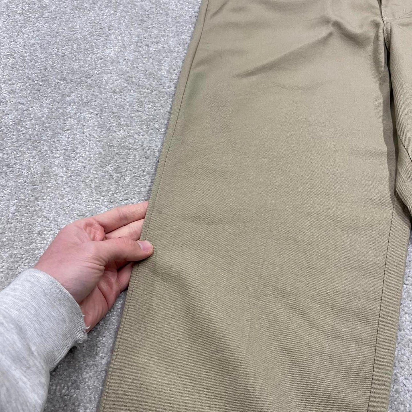 Vintage y2k work pants loose beige Chino style skate trousers Red Kap workwear patch logo