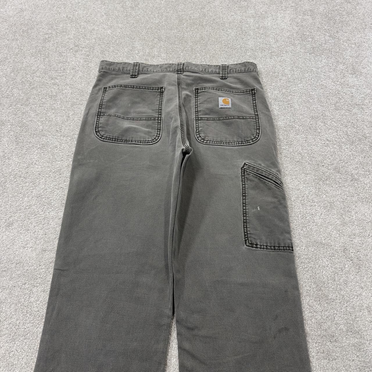 Carhartt carpenter pants relaxed y2k grey khaki Straight leg skater style workwear pants