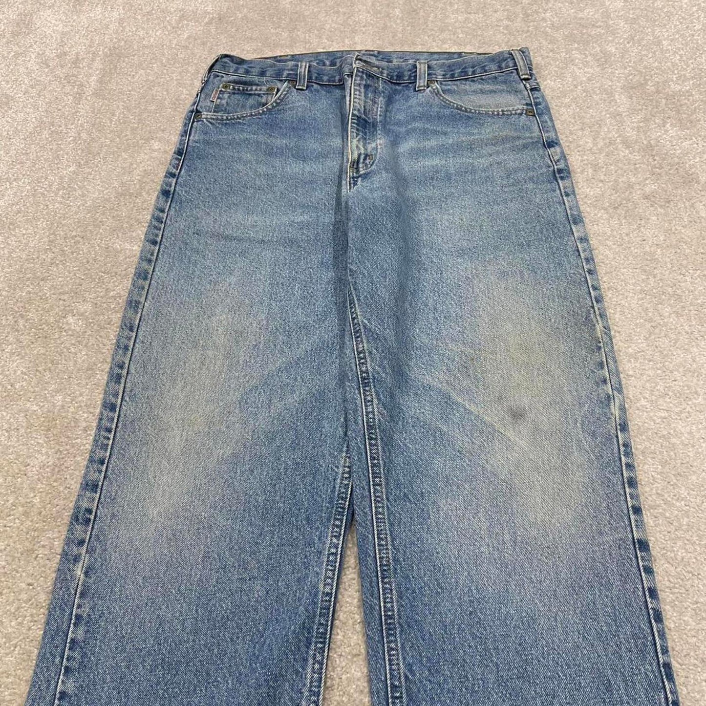 Vintage Carhartt jeans denim work pants blue 38x32 Loose relaxed fit skate style workwear pants