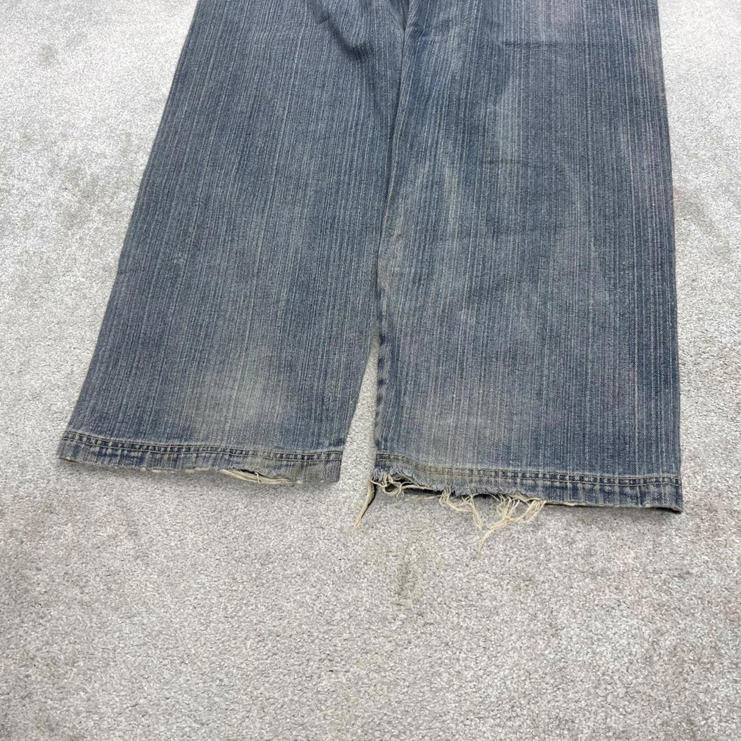 Y2K baggy jeans wide leg pants blue Loose skater style baggy fit MODA Jeans