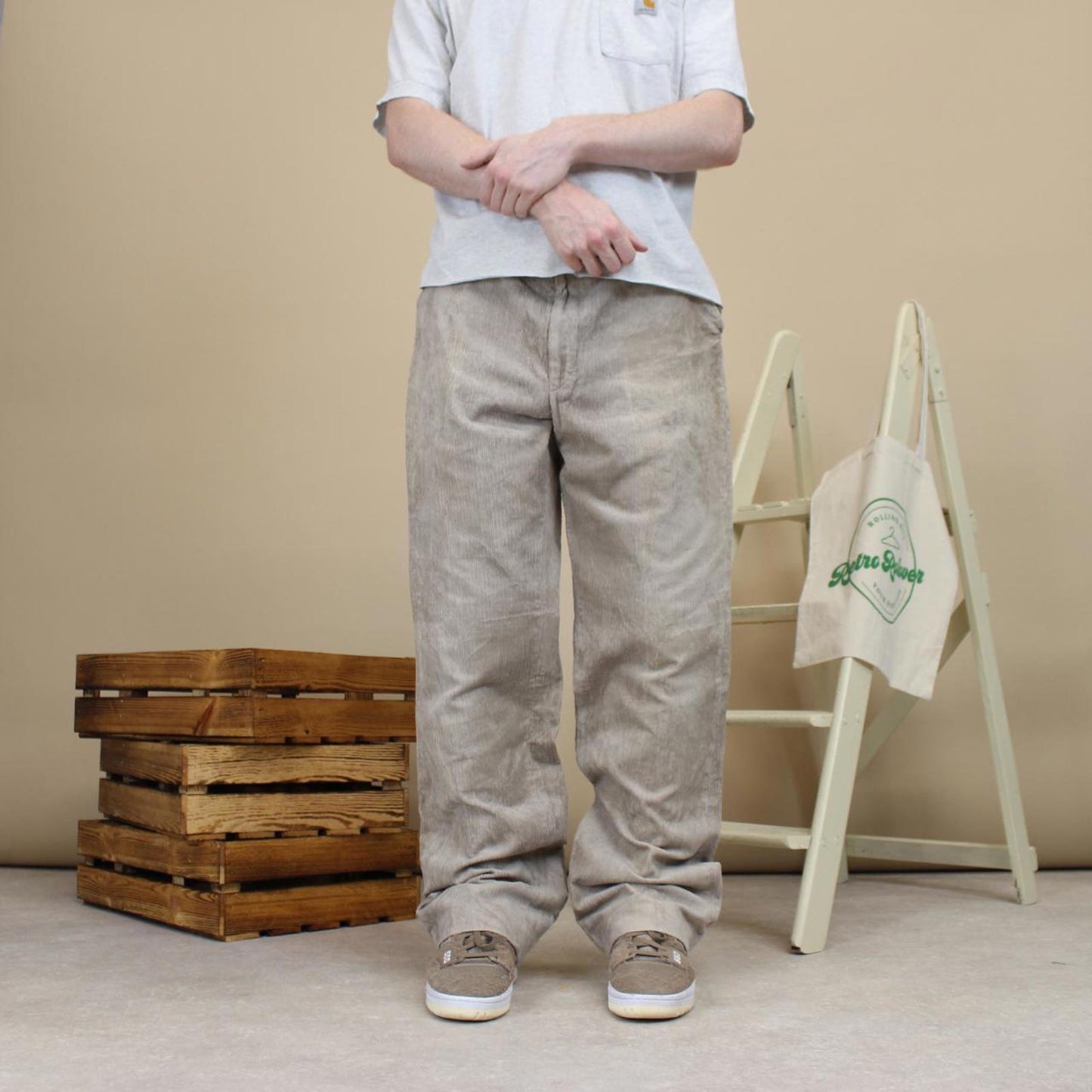 Beige Corduroy trousers W36L33
