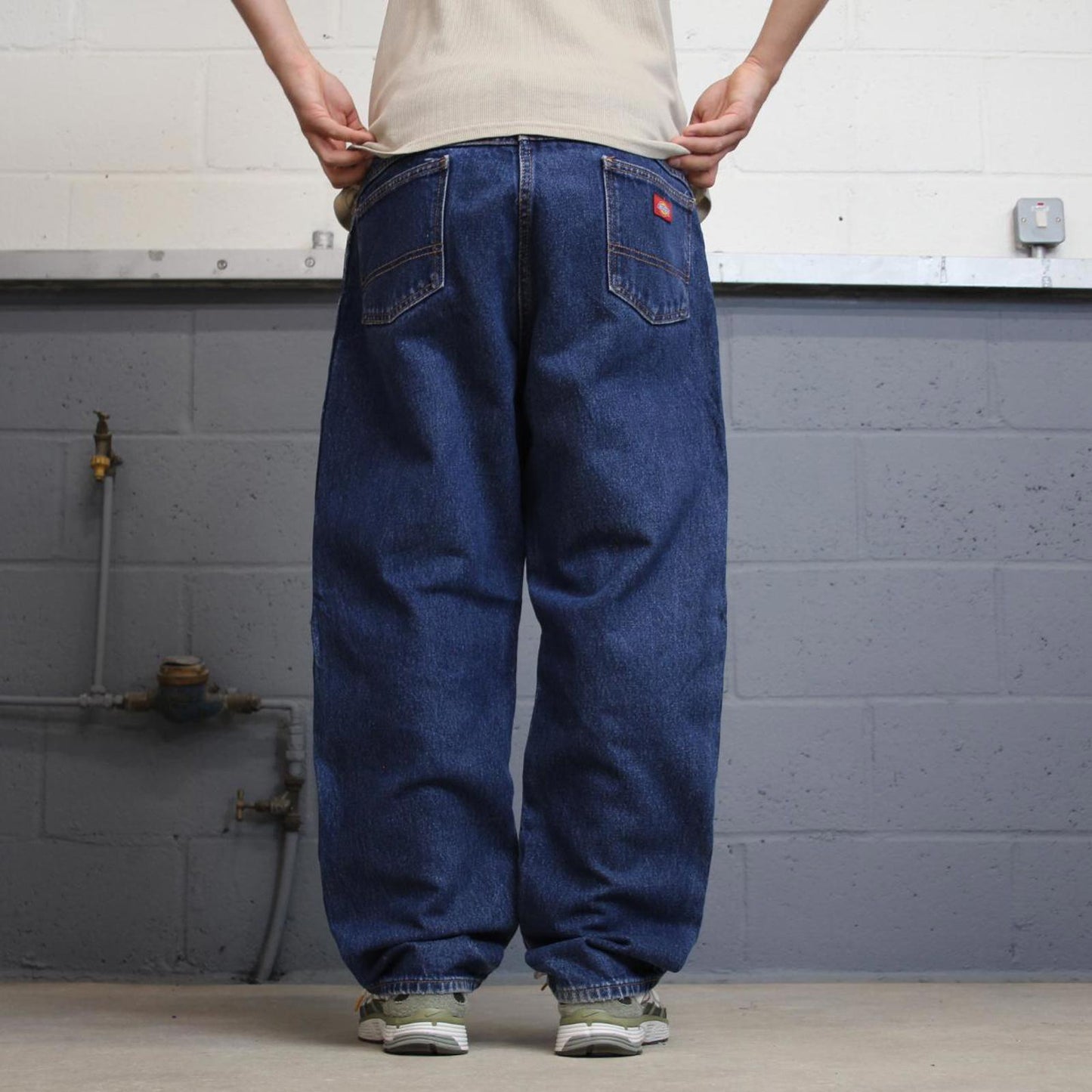Baggy Dickies jeans W40L30 loose blue denim 90s skater style workwear jeans