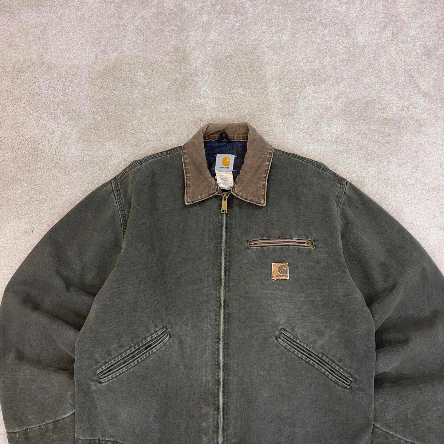 Vintage green Carhartt Detroit jacket Large technical boxy cropped fit J97MOS 90s skater style