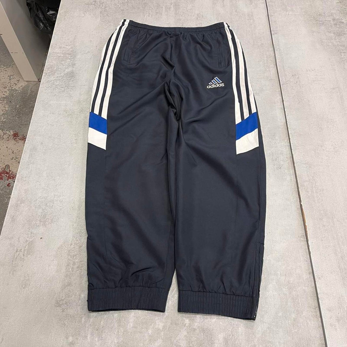 Navy Adidas embroidered trackies S