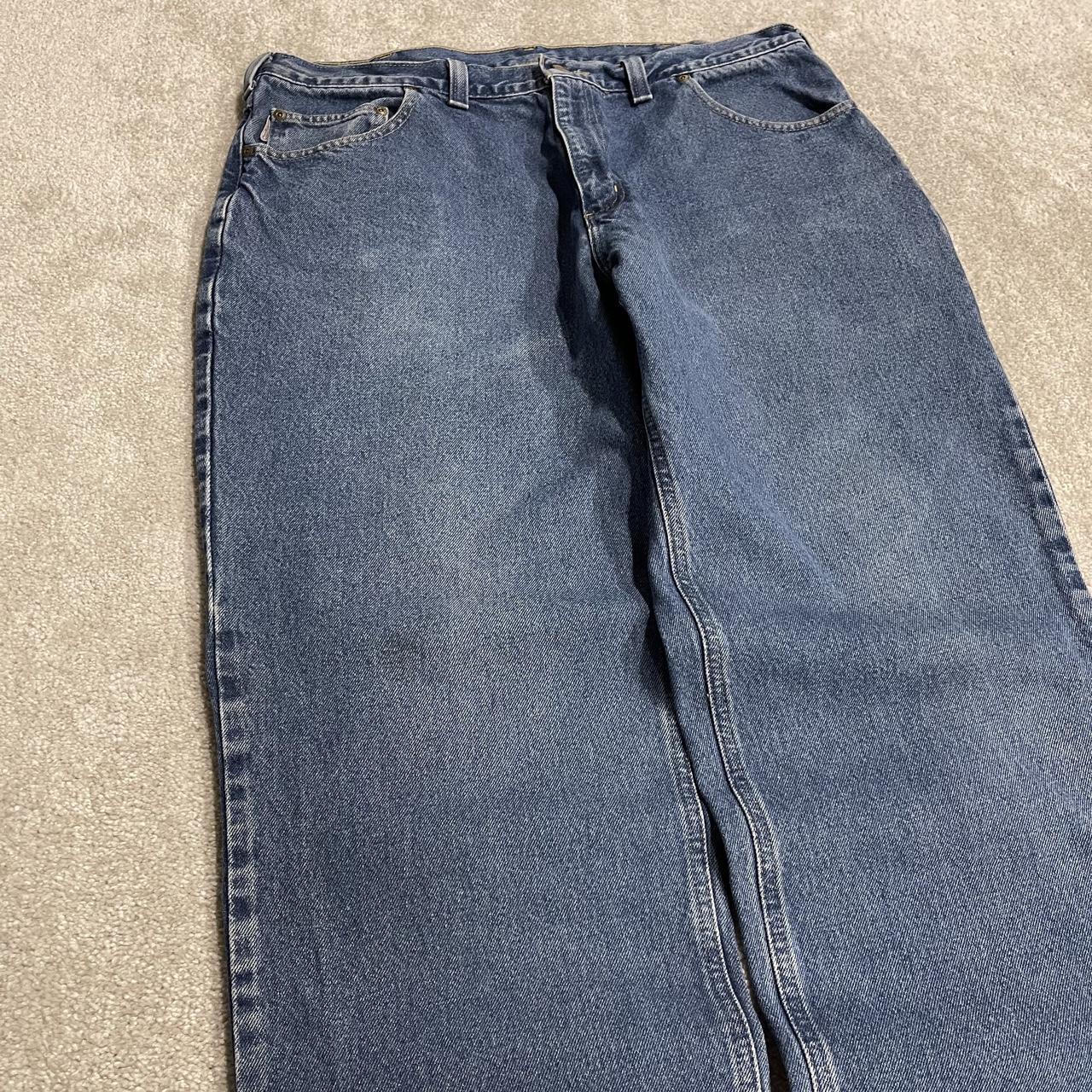 Vintage Carhartt jeans y2k denim blue Loose relaxed fit 5 pocket work pants