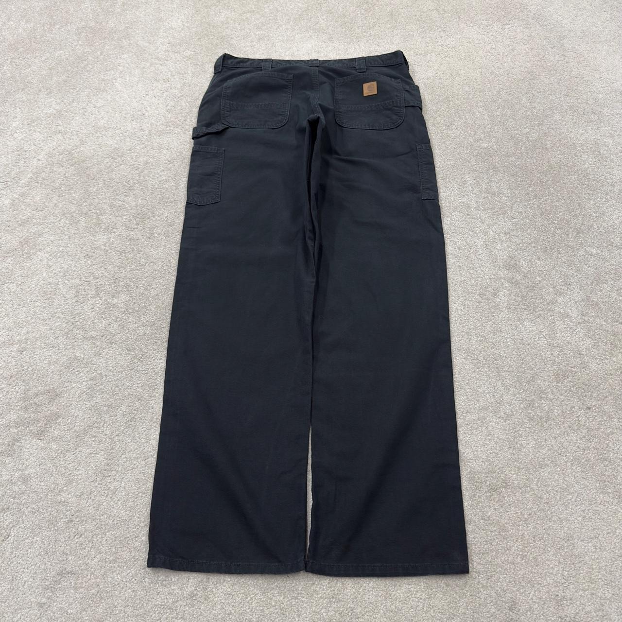 Vintage Carhartt carpenter pants y2k black Loose fit 100% cotton skater style workwear