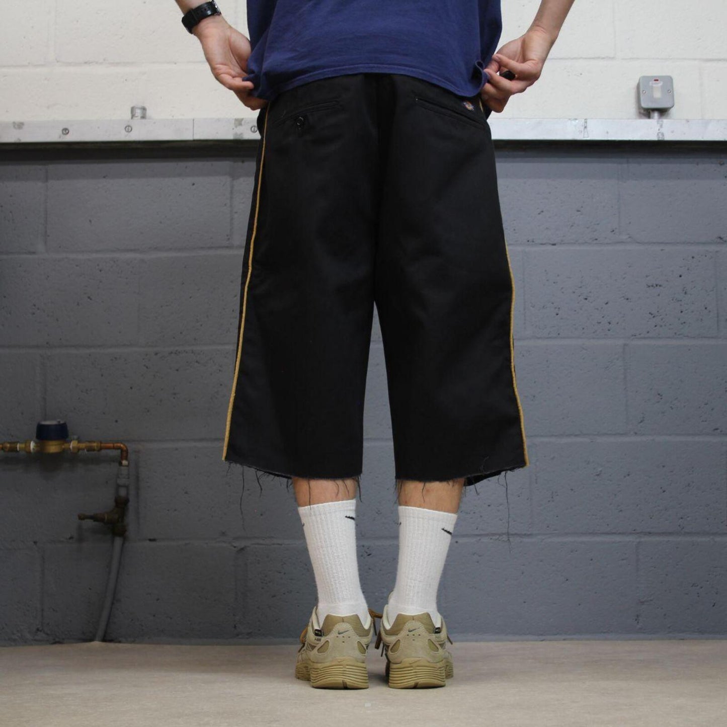 Dickies chino shorts black Chino style skater shorts lon leg festival
