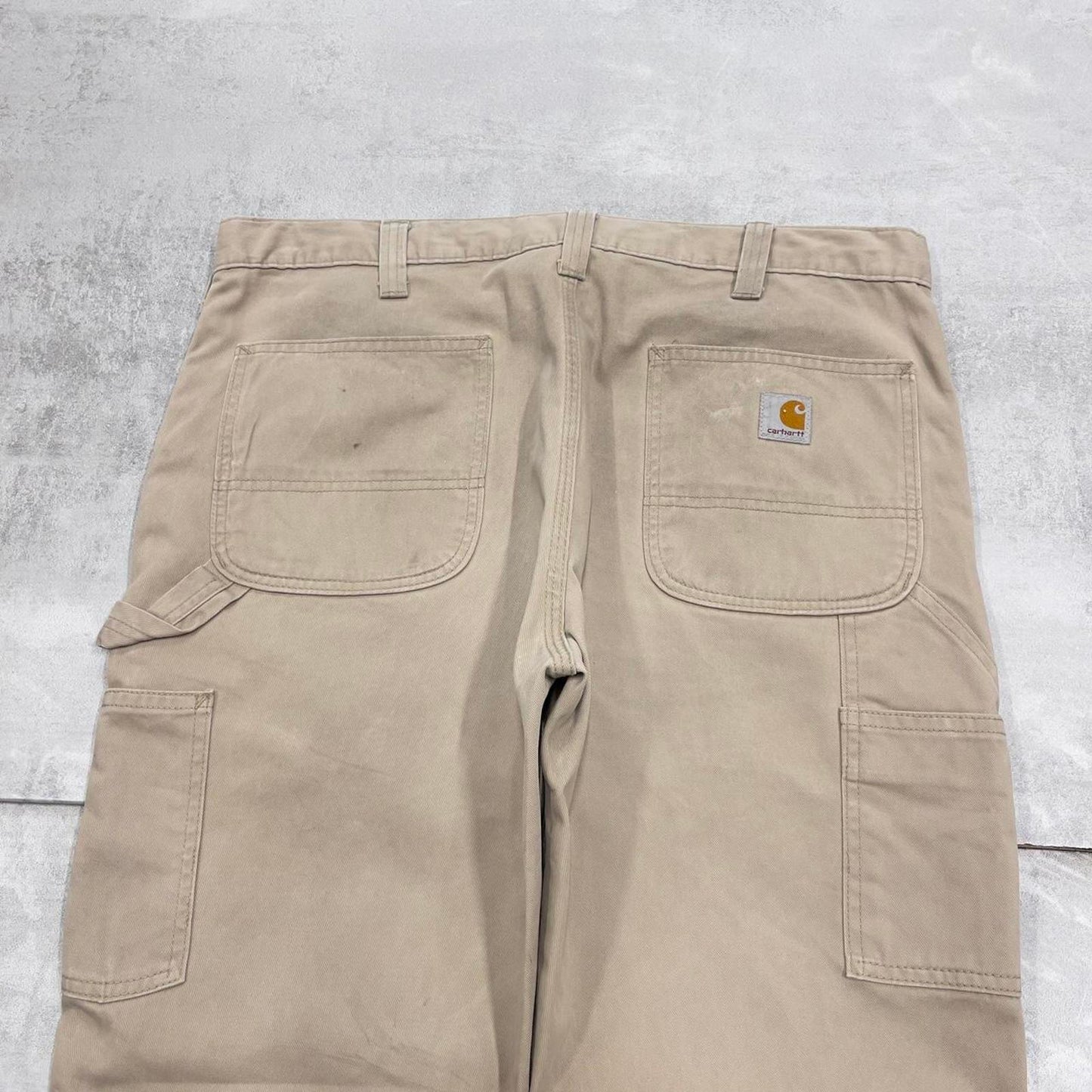 Beige Carhartt carpenter pants W36L30