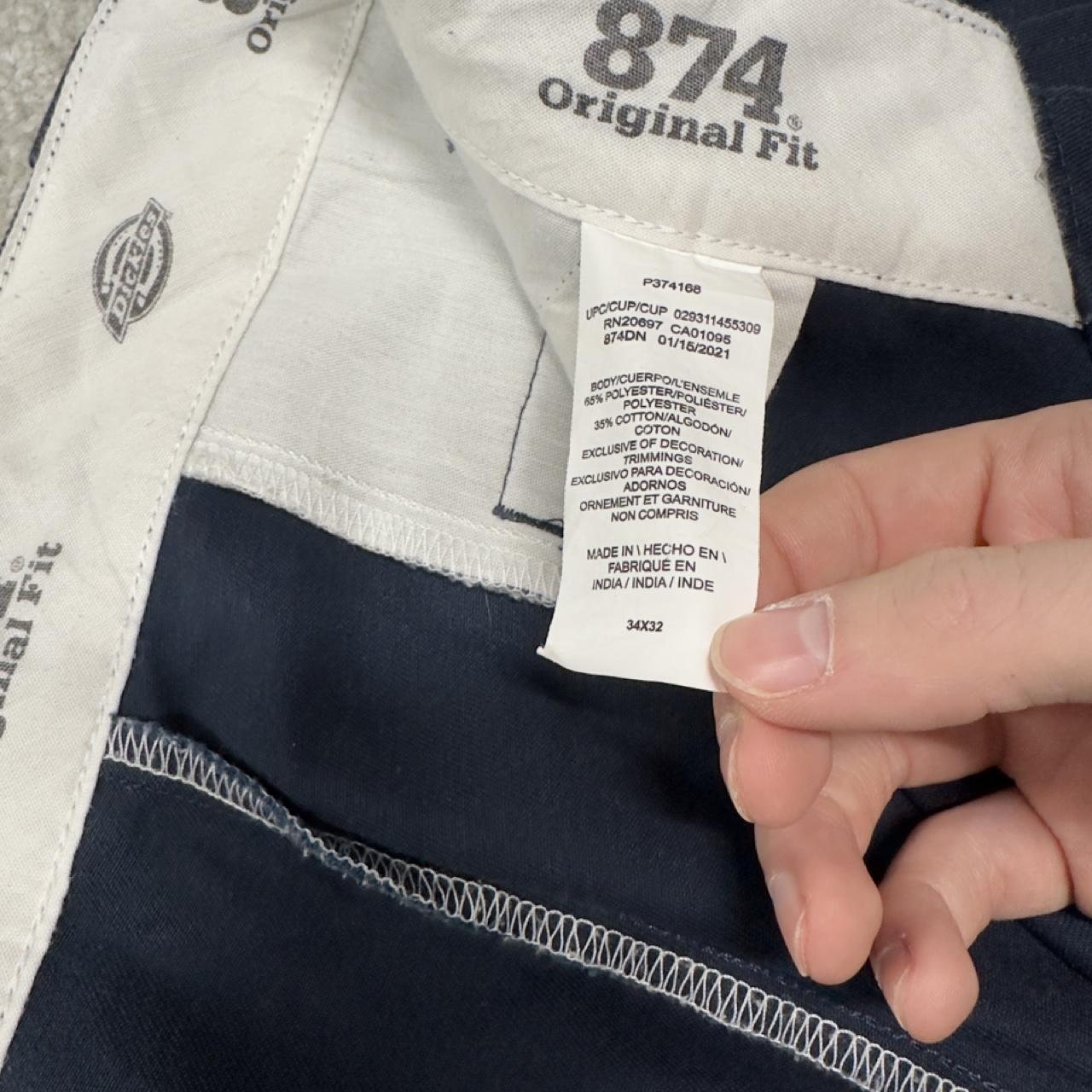 Dickies 874 original fit pants navy W32L32 Loose leg twill chino style skate work trousers