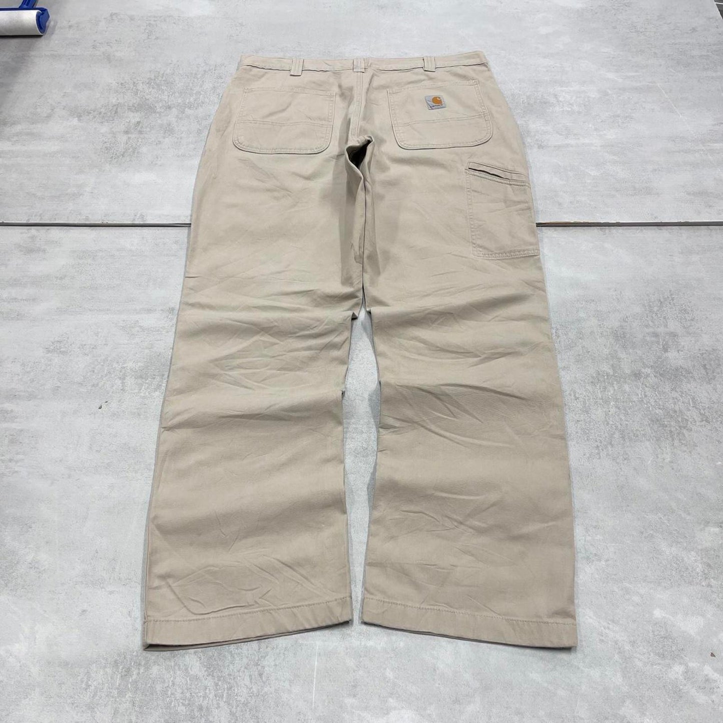 Beige Carhartt carpenter pants W36L32 relaxed fit 90s skater style cargos
