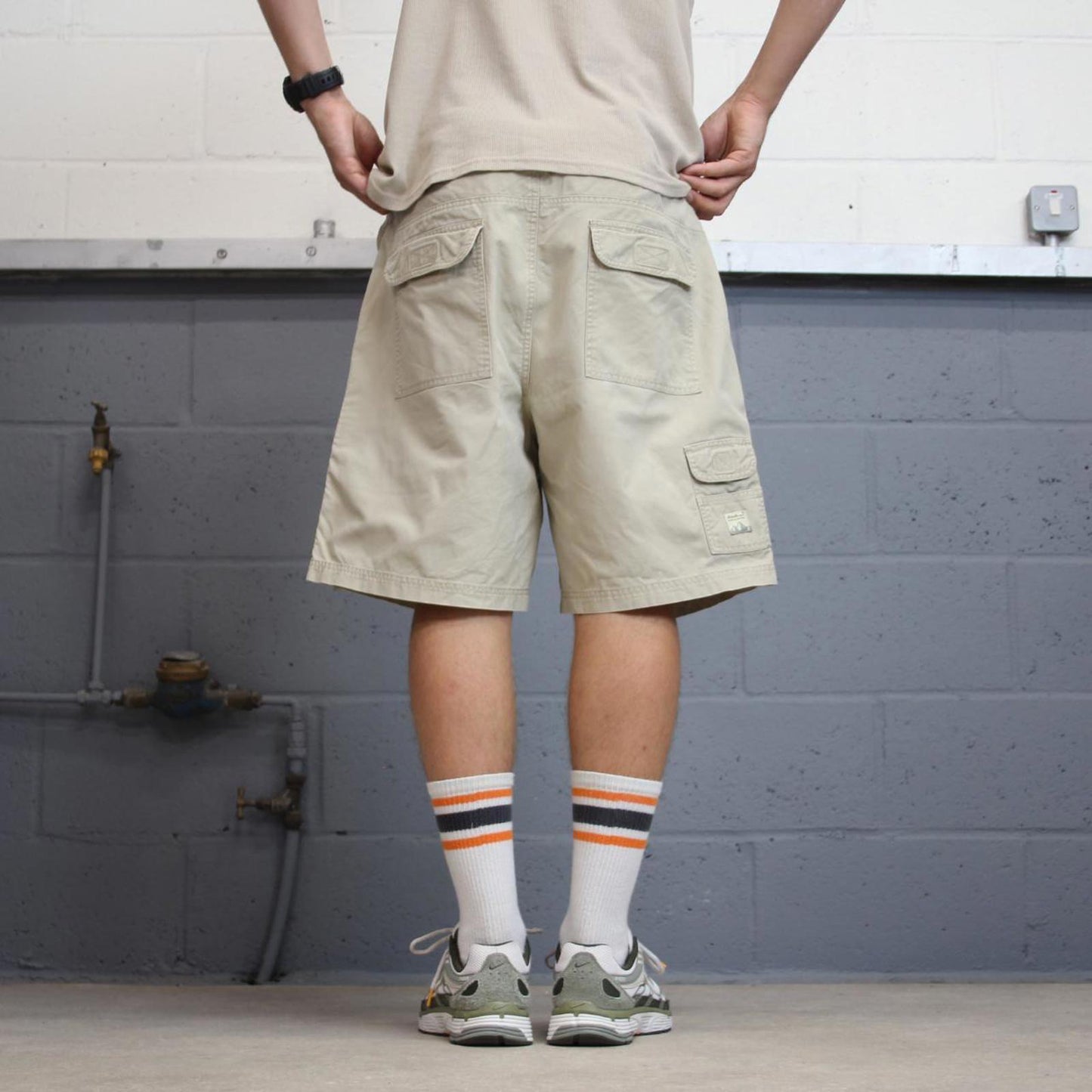Beige Eddie Bauer cargo shorts W38