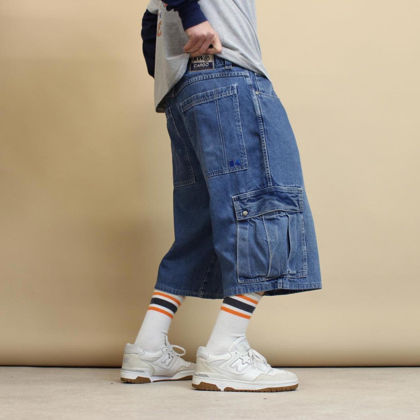 Rare Kik Wear Industries cargo shorts W36 baggy denim skater Y2K Shorts