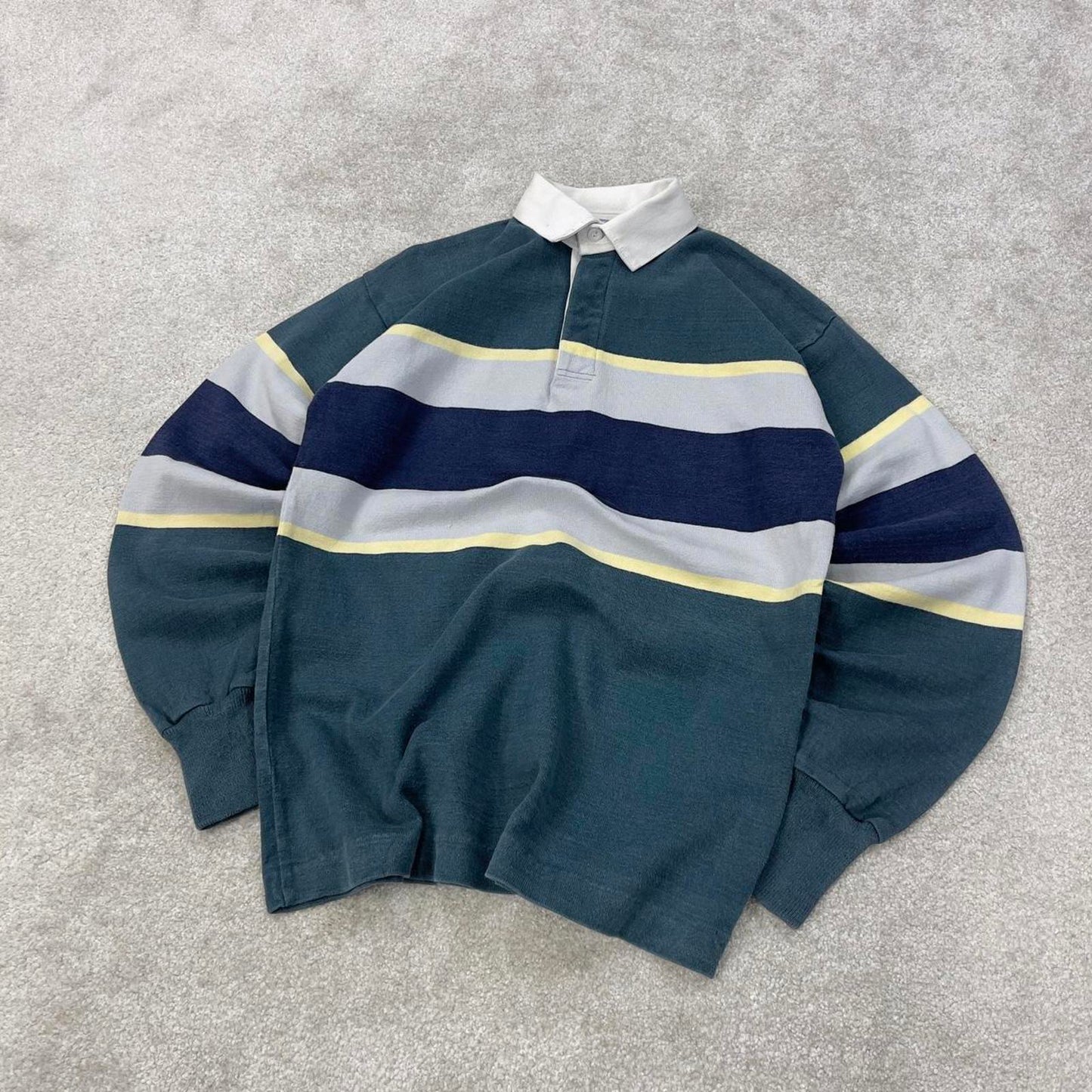 Green Lands' End Vintage Rugby Shirt S