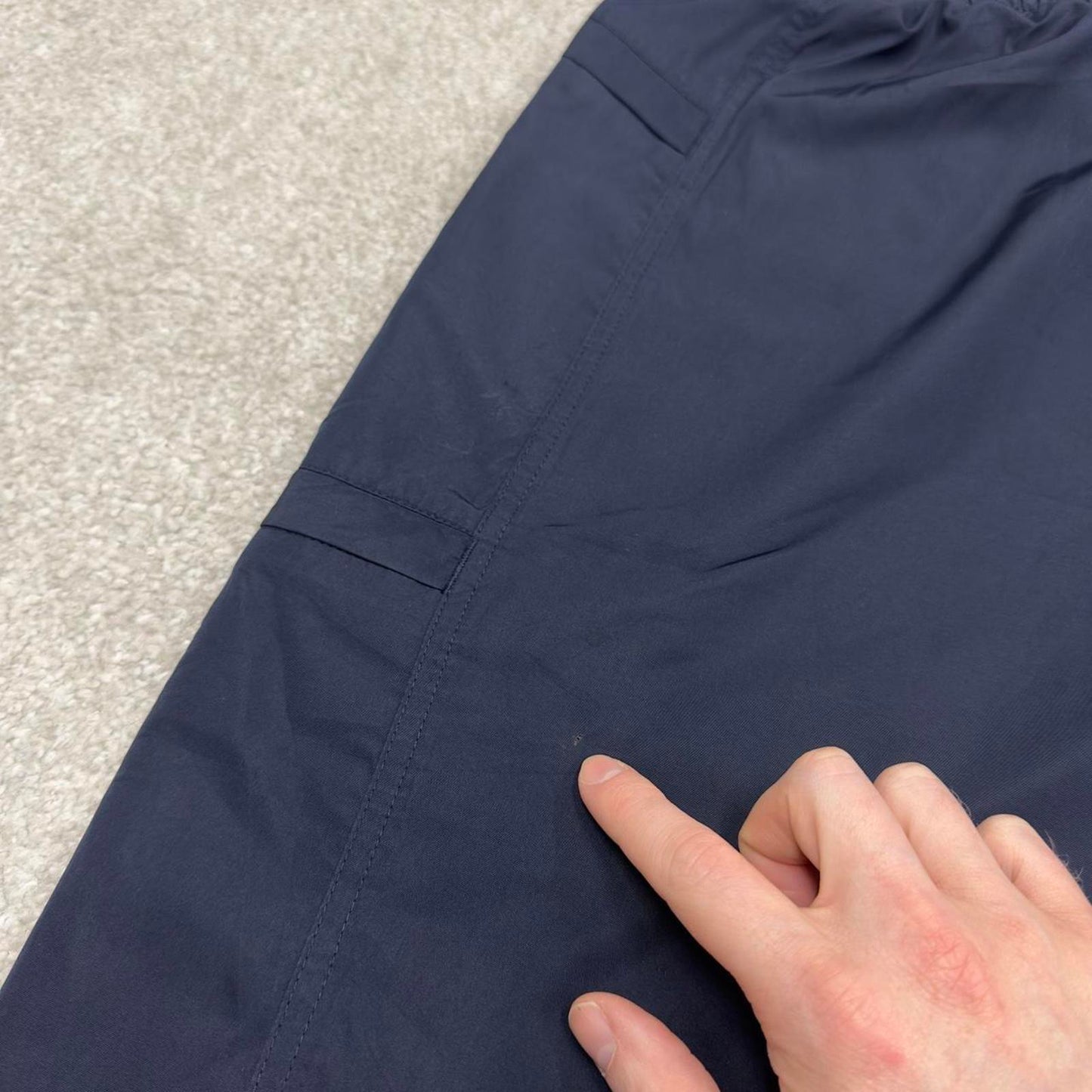 Vintage y2k baggy Champion tracksuit bottoms navy Loose unlined embroidered track pants