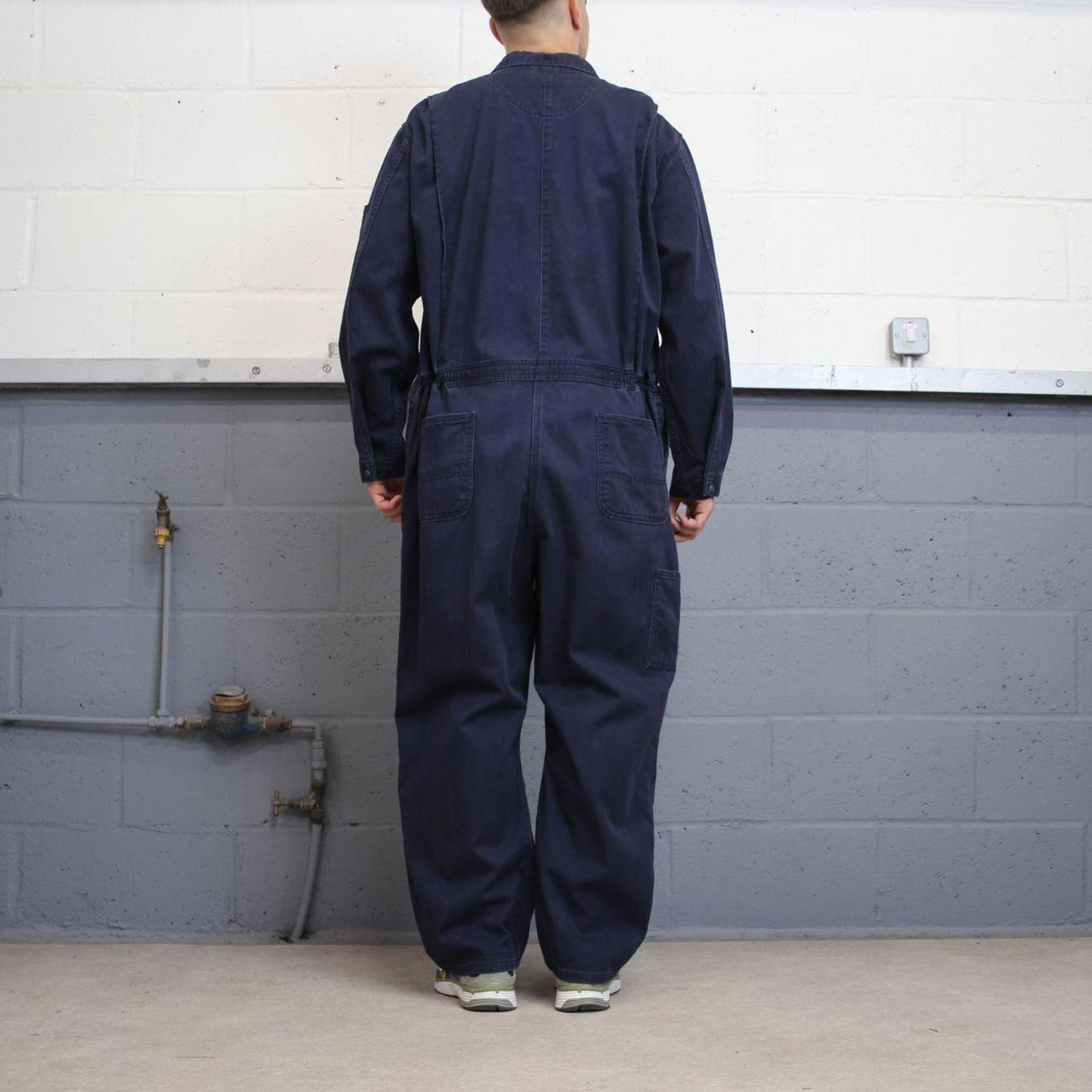 Navy Carhartt FR boilersuit 48 Short XL thick unlined fire resistant coveralls heavy duty workwear