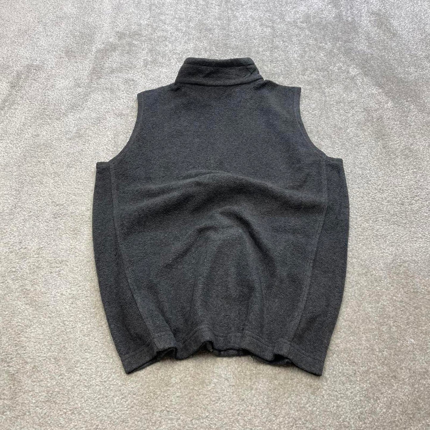 Grey Columbia technical fleece gilet XL women's y2k style full zip up autumn