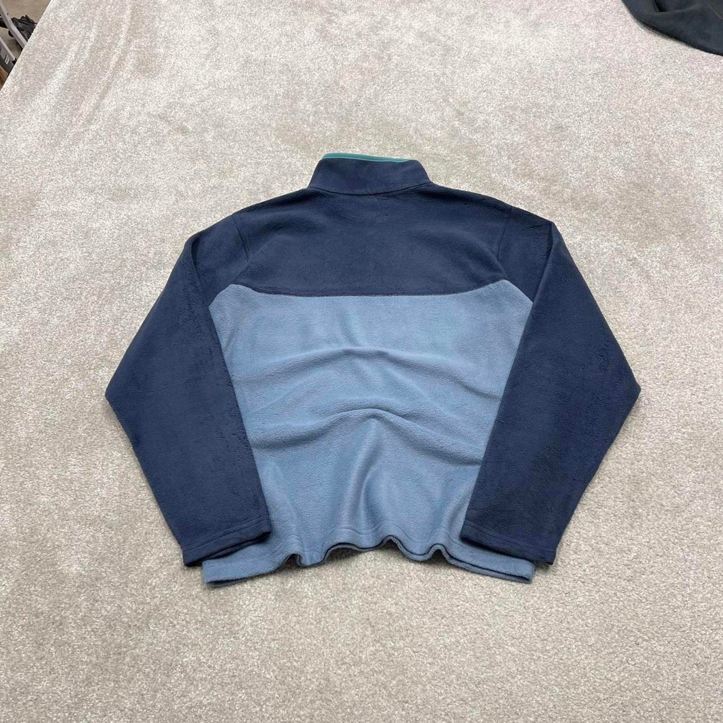00s Columbia technical fleece M men's blue snap t y2k style autumn pull over casual