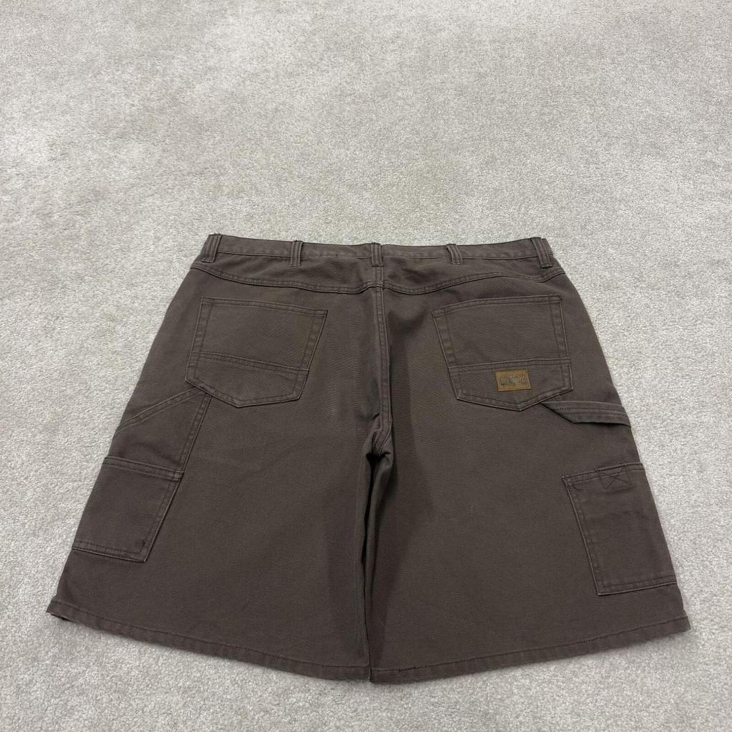 Baggy carpenter shorts canvas cargo brown Big Smith skater style surf jorts