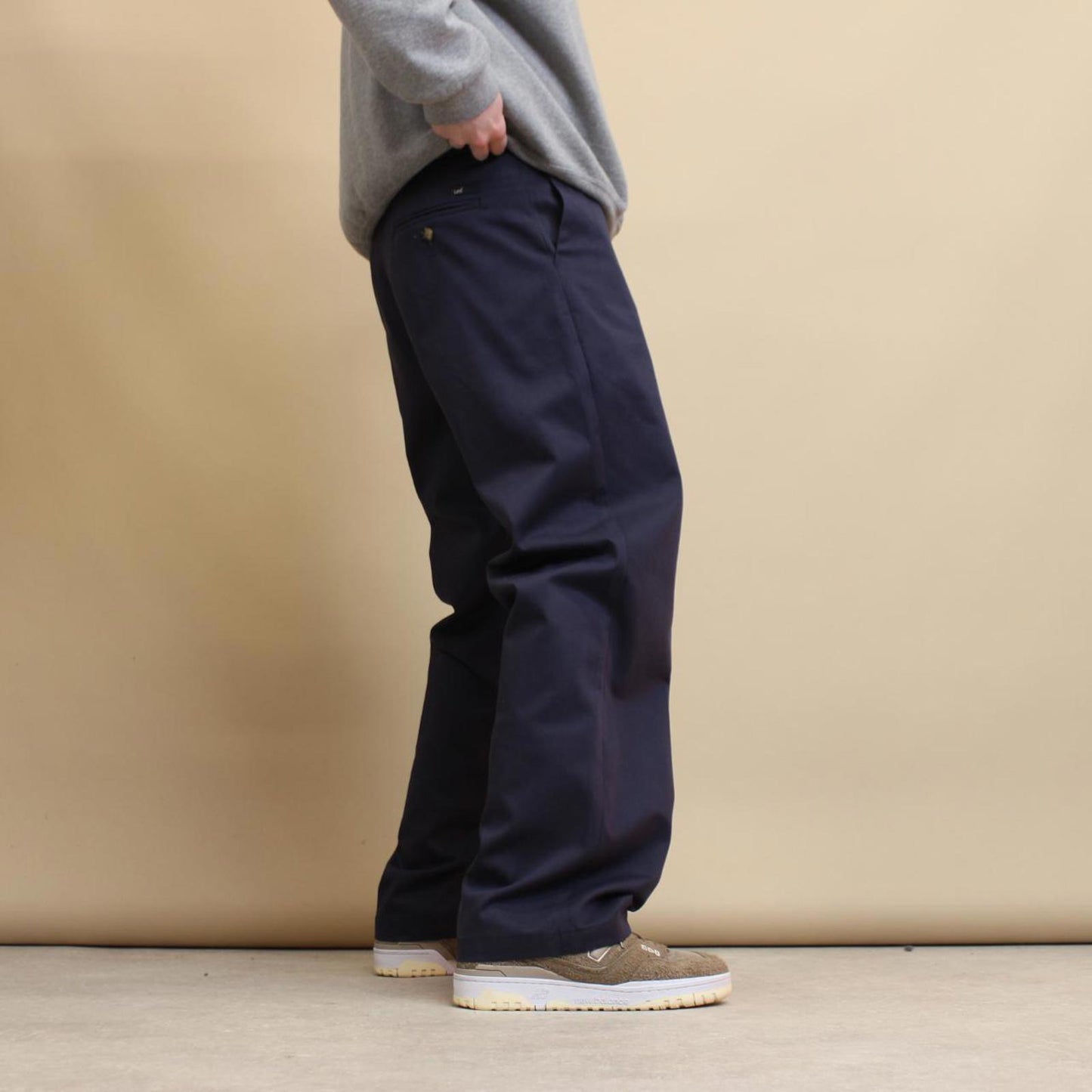 Navy Lee trousers W33L30 twill chino style skater pants
